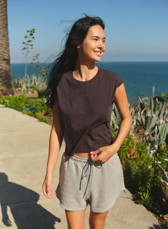 Sundry Muscle Tank in Washed Black made by Sundry