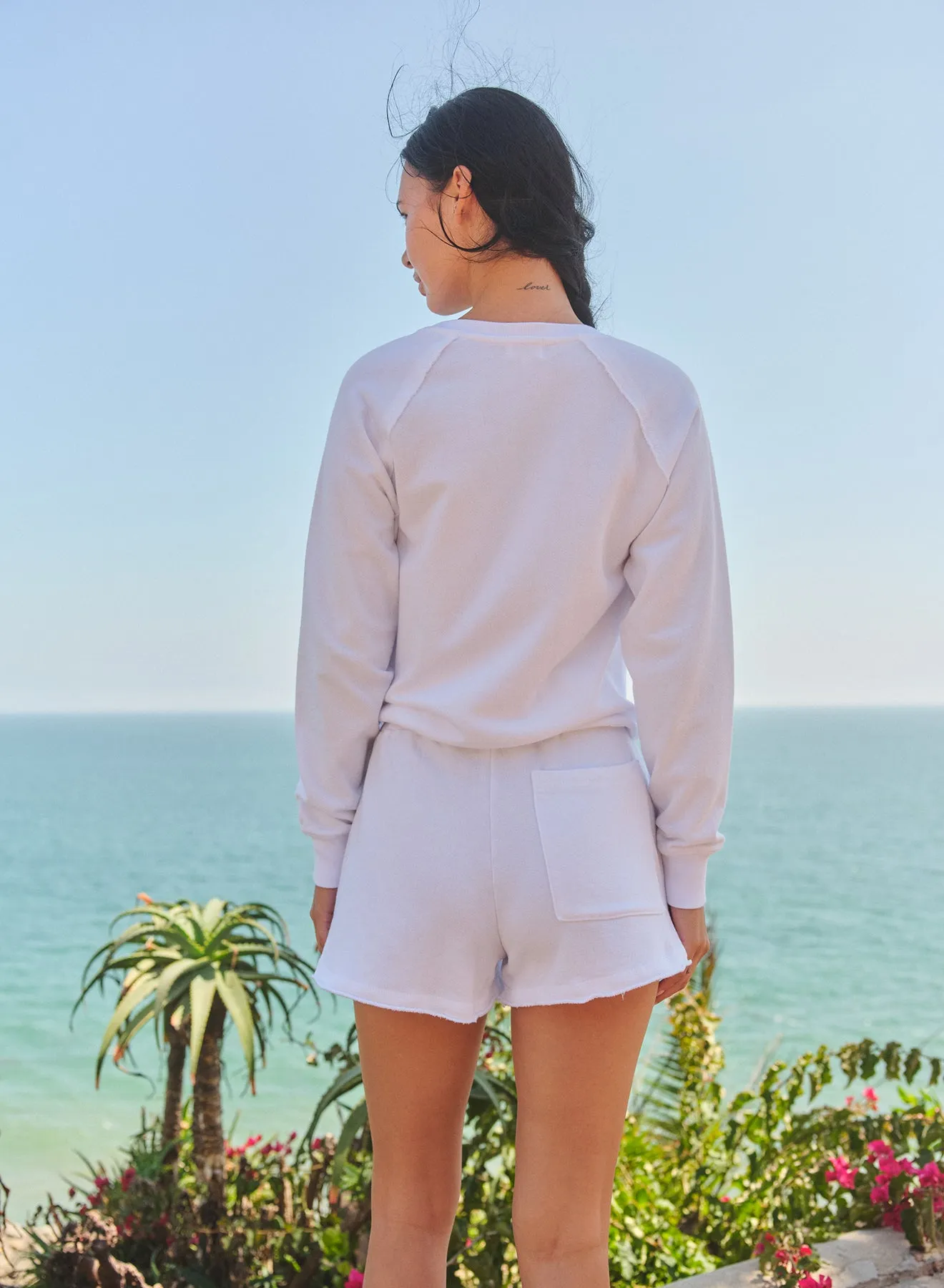 Sundry Lounge Short in Optic White sold by Sundry product image thumbnail 3