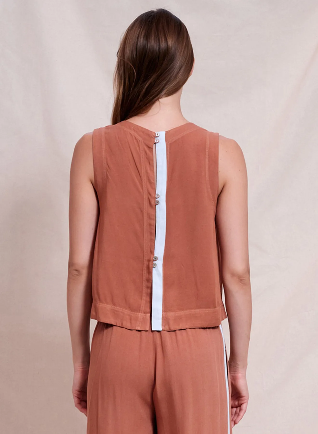 Women's Cropped Shell & Wide Leg Pant in Vintage Rust sold by Sundry product image thumbnail 3