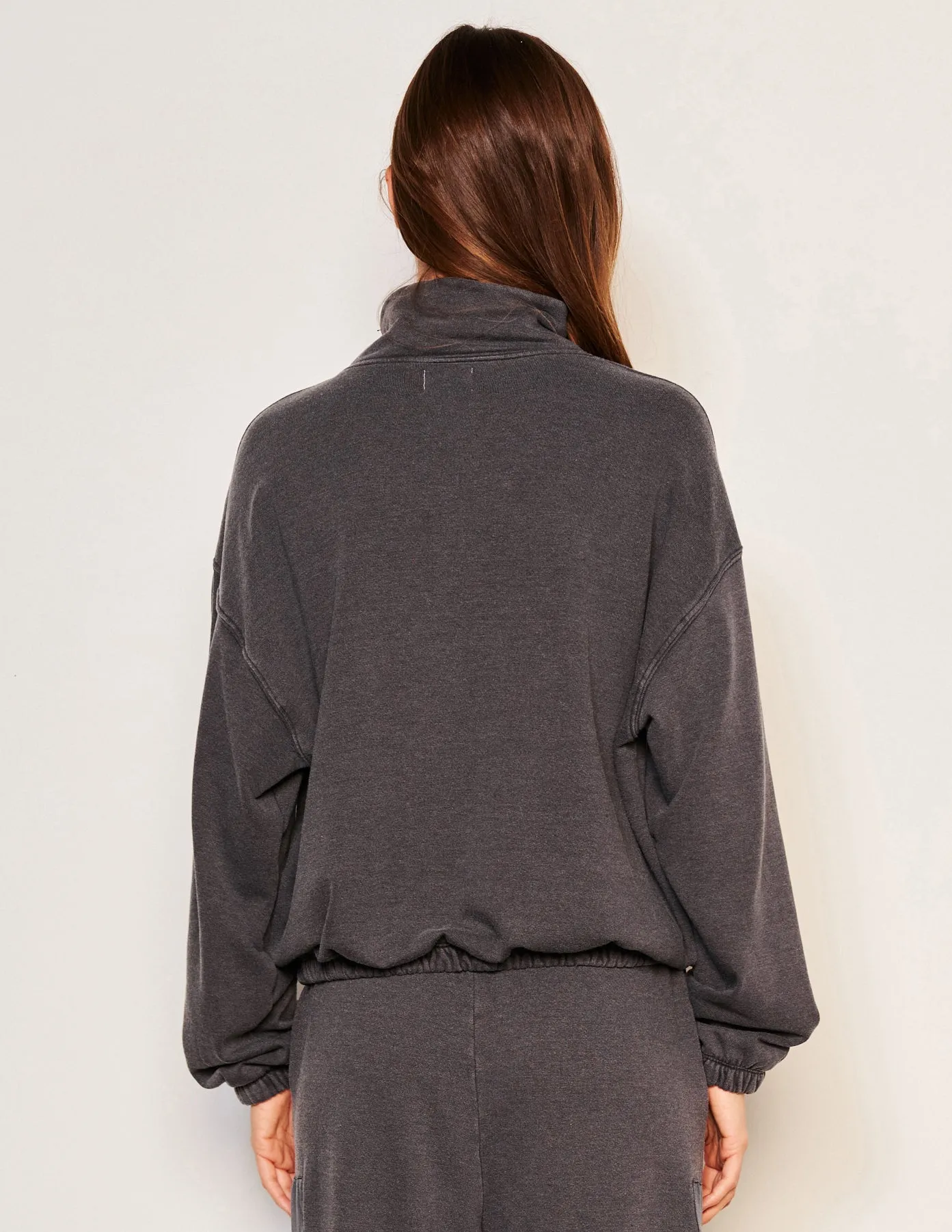 Sundry Mixed Media Half Zip Popover & Sundry Jogger Stripe Set in Washed Black sold by Sundry product image thumbnail 4