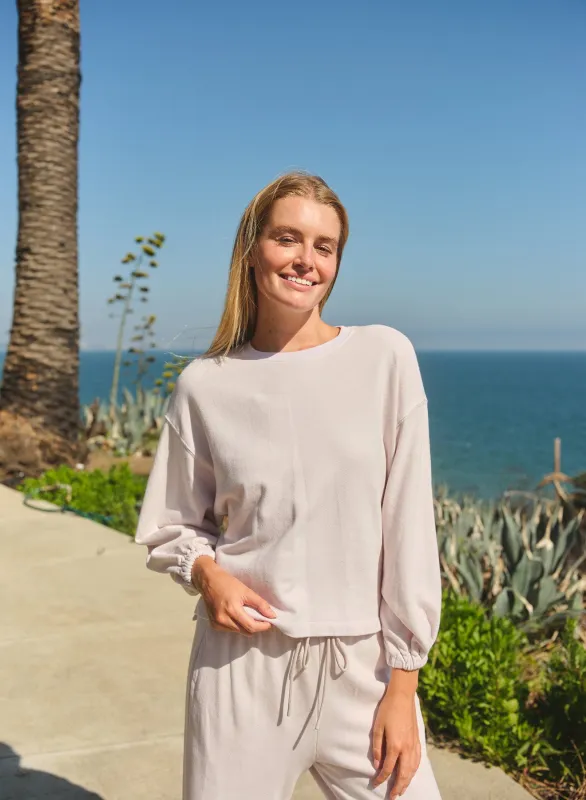 Sundry Sculpture Sweatshirt in Oyster made by Sundry