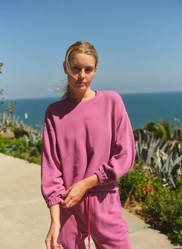 Sundry Sculpture Sweatshirt in Deep Fuchsia made by Sundry