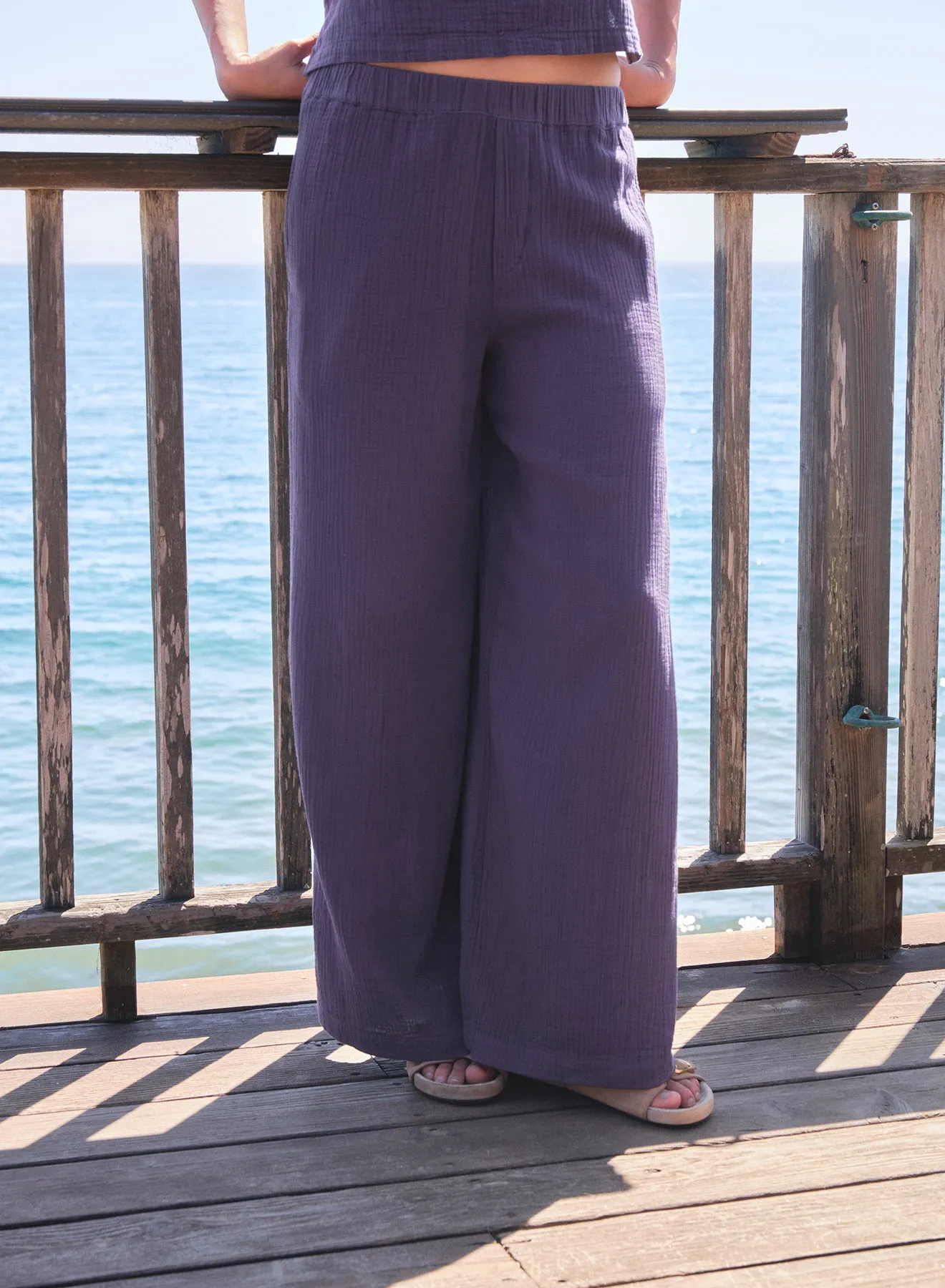 Sundry Wide Leg Lounge Pant in Vintage Navy sold by Sundry product image thumbnail 2