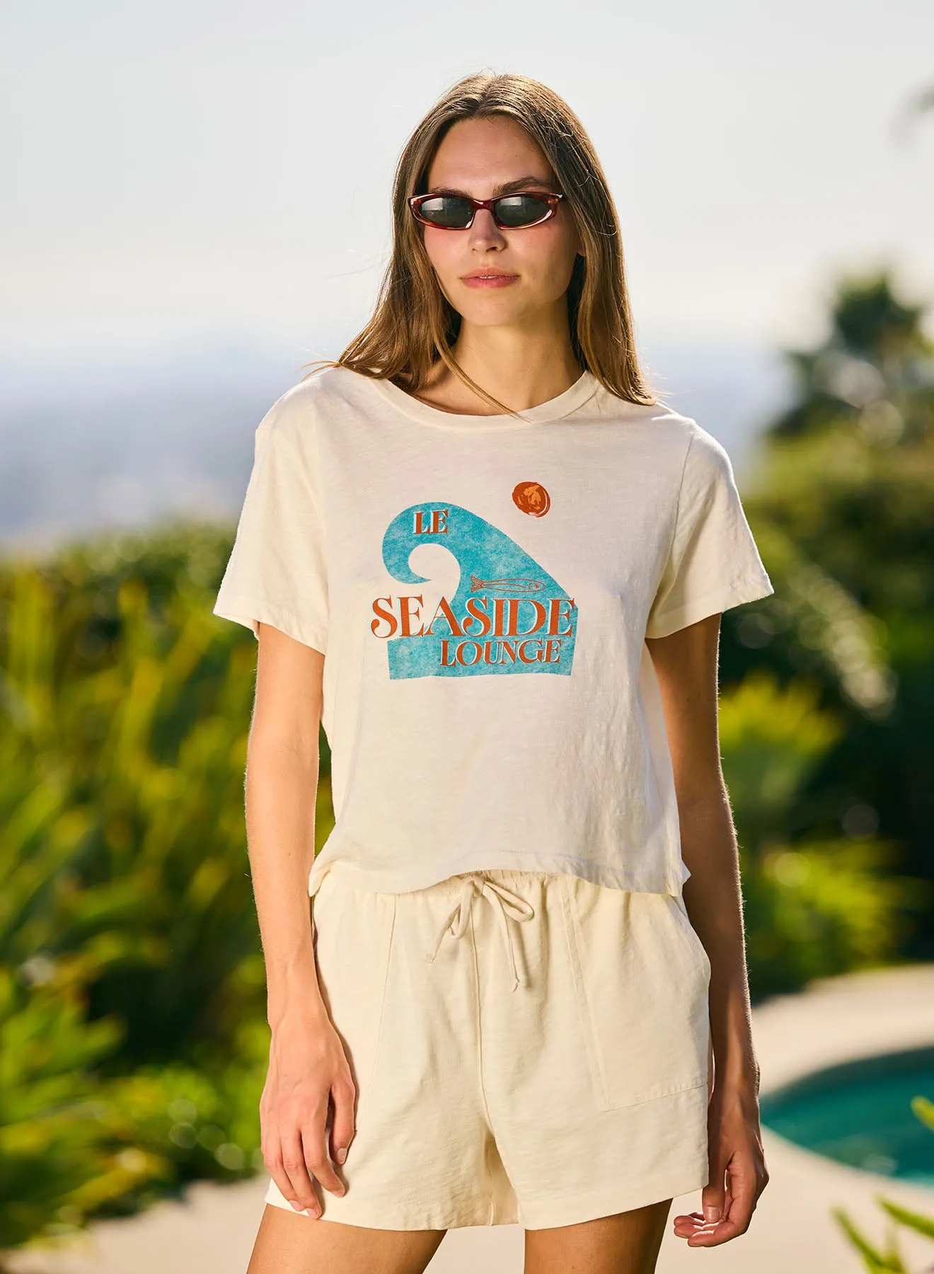 Sundry Boxy Crew Tee in Pearl sold by Sundry product image thumbnail 2
