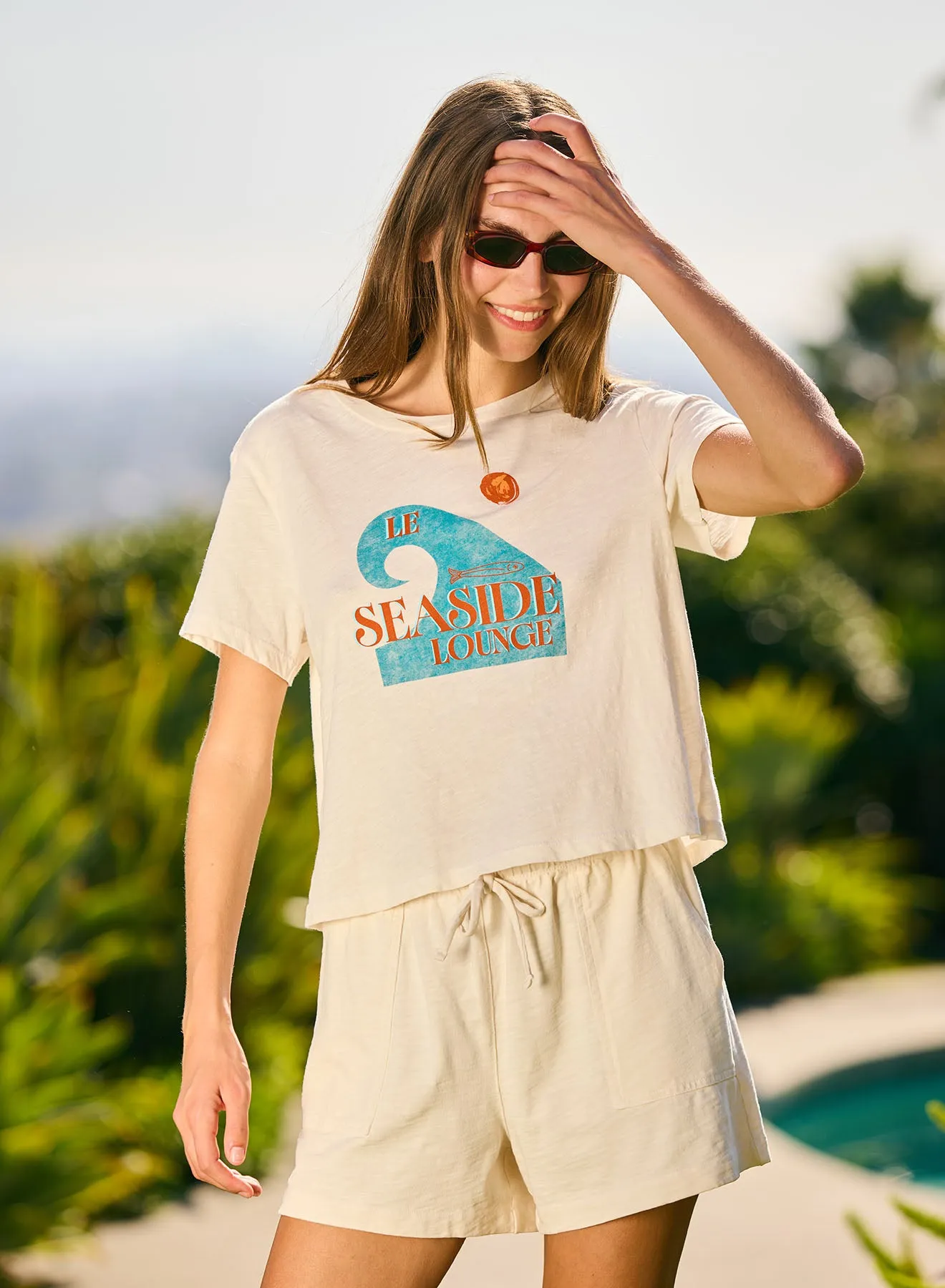 Sundry Boxy Crew Tee in Pearl sold by Sundry product image thumbnail 3