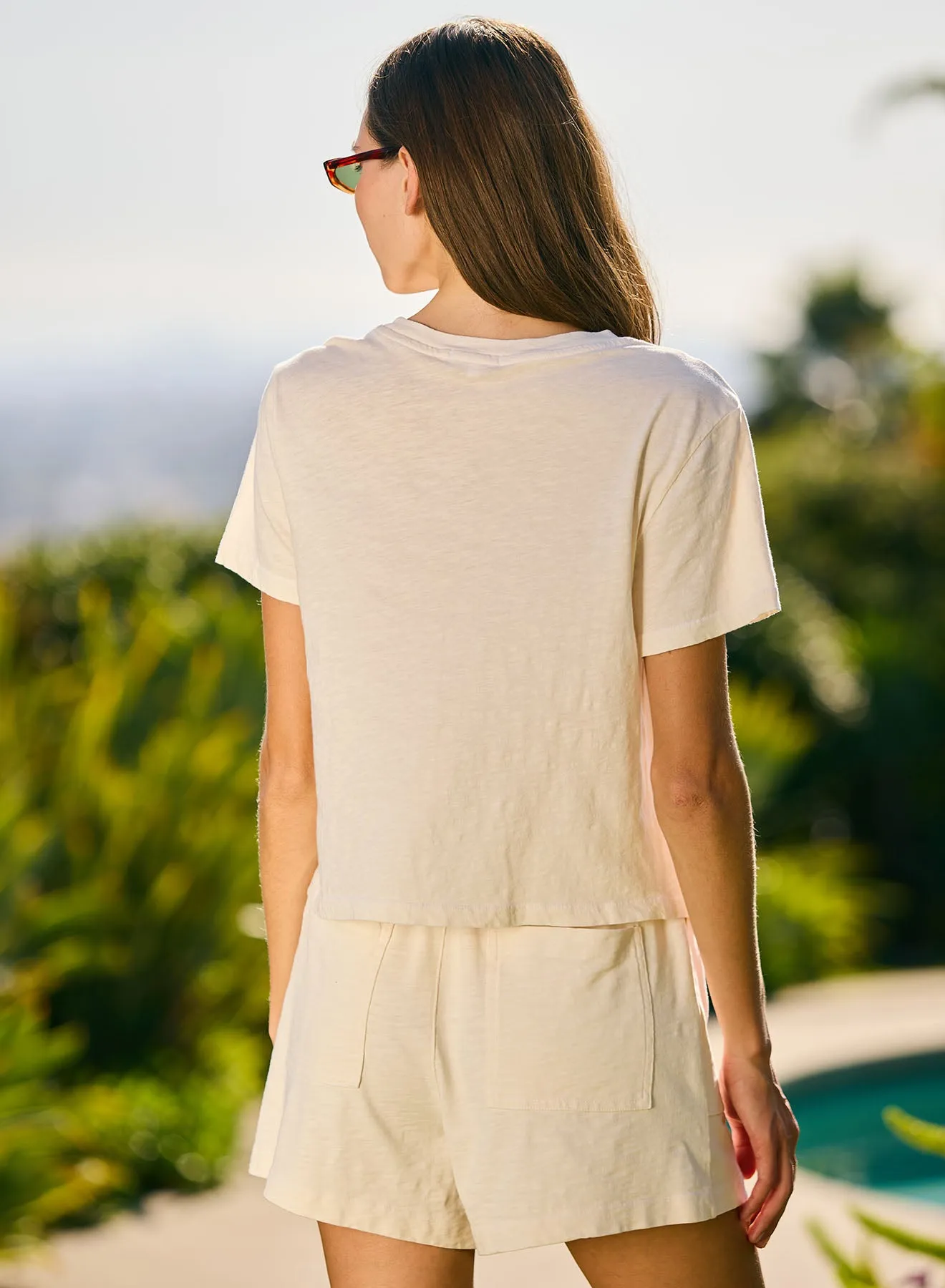 Sundry Boxy Crew Tee in Pearl sold by Sundry product image thumbnail 4