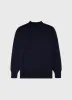 Men's English Merino Fisherman Jumper in Navy sold by Sunspel