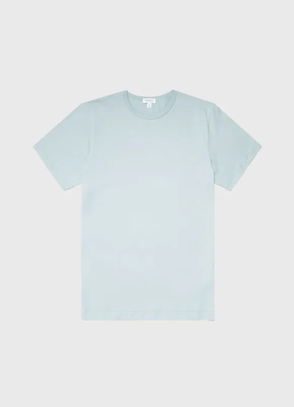 Men's Classic T-shirt in Blue Sage sold by Sunspel