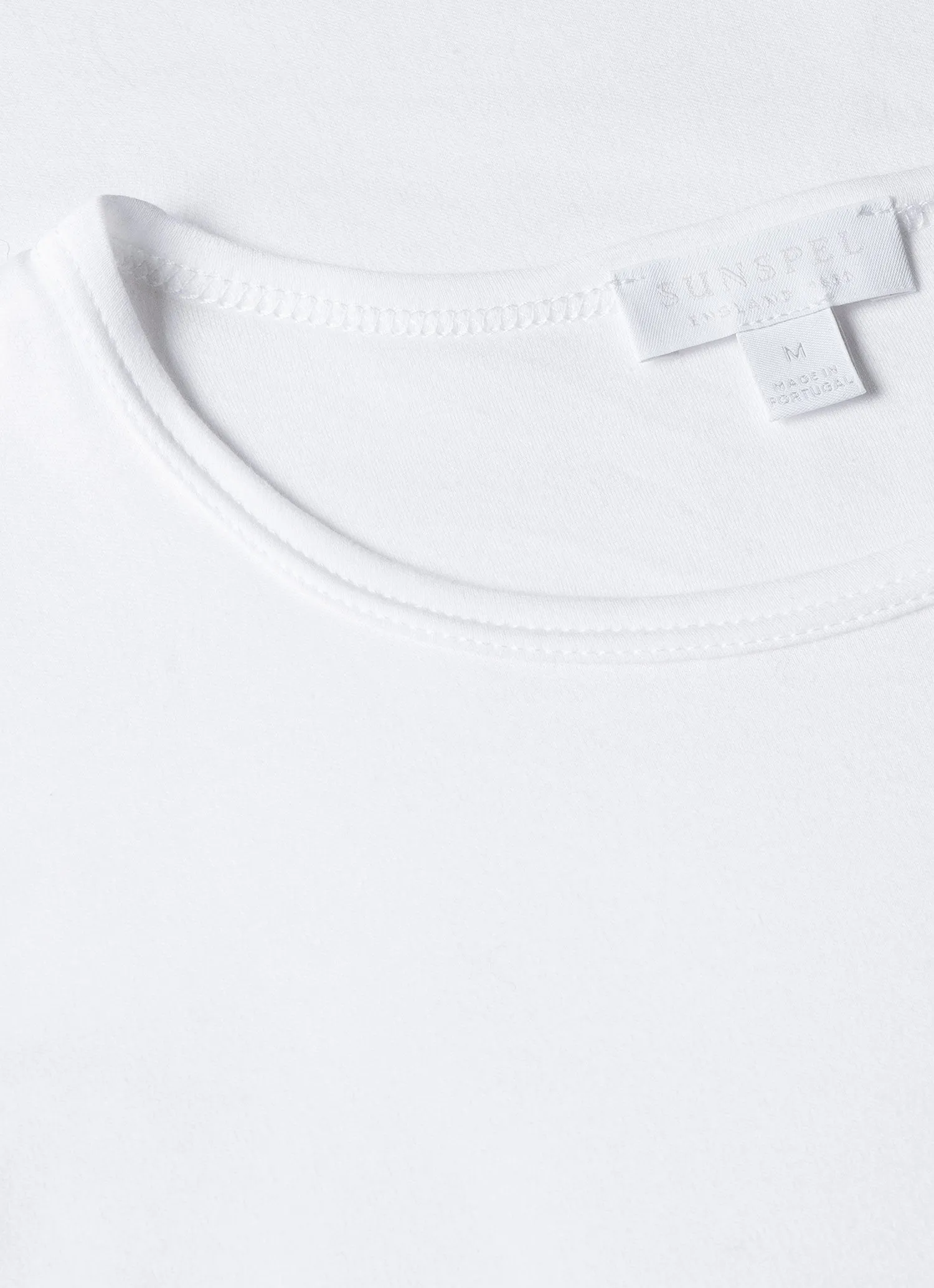 Men's Sea Island Cotton Underwear T-shirt in White sold by Sunspel product image thumbnail 4