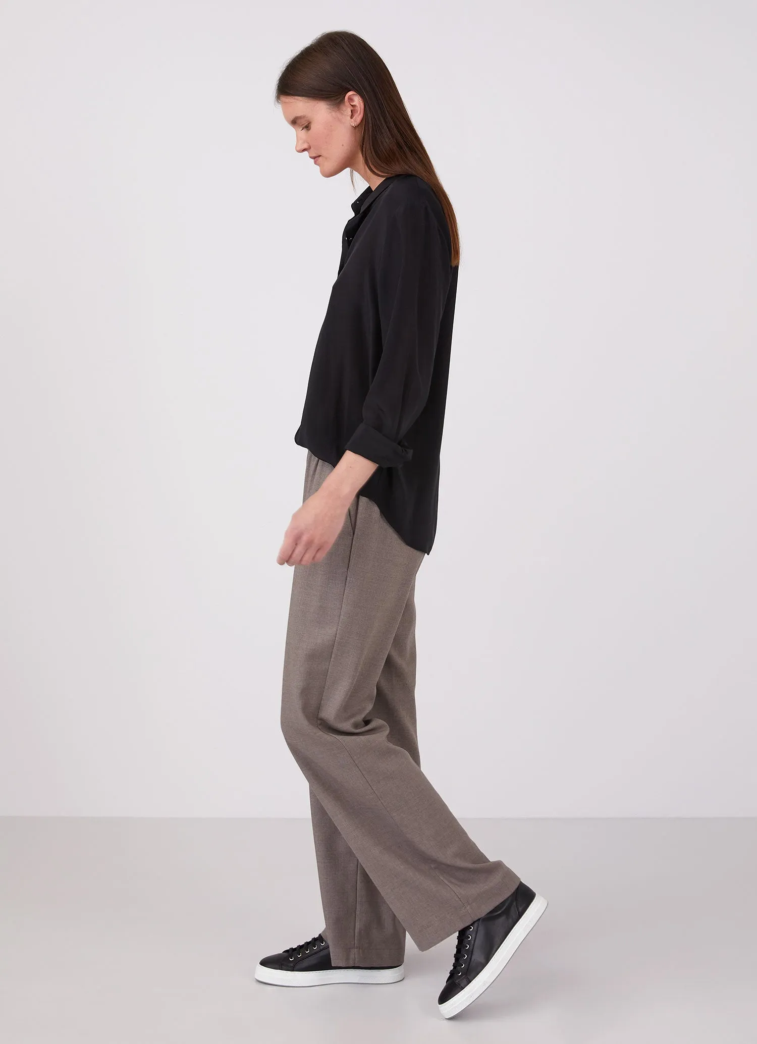 Women's Silk Blouse in Black sold by Sunspel product image thumbnail 3