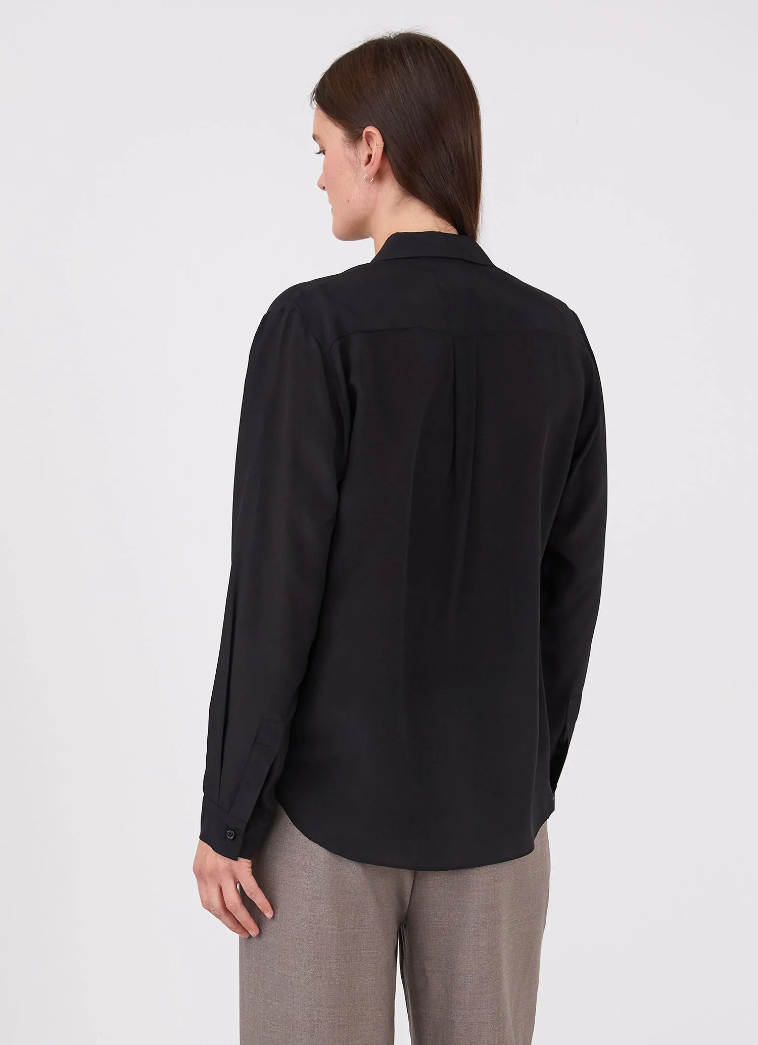 Women's Silk Blouse in Black sold by Sunspel product image thumbnail 4