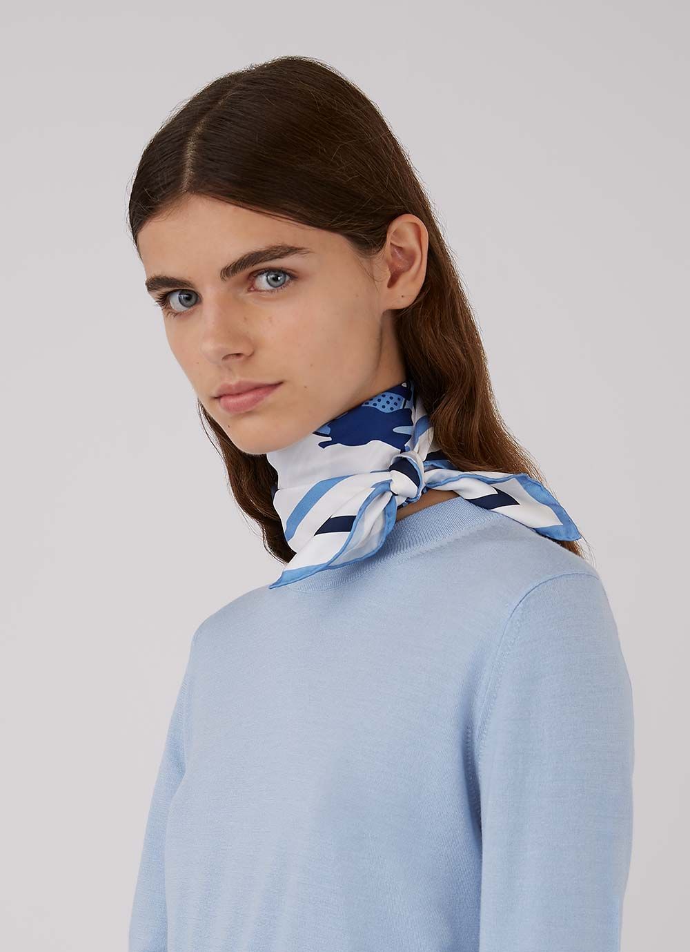 Women's Printed Silk Scarf in Archive Palm Tree sold by Sunspel product image thumbnail 2