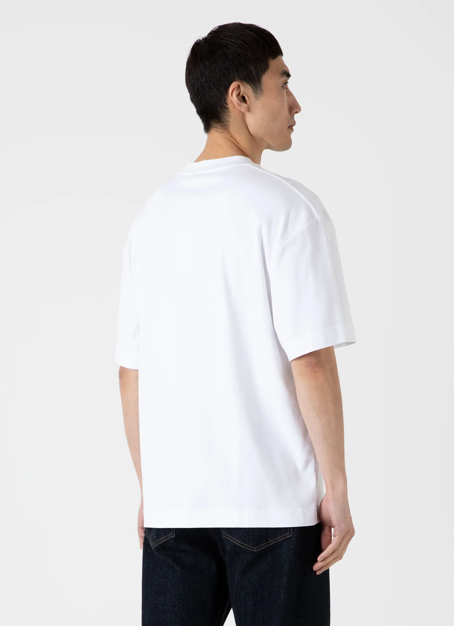 Men's Oversized Heavyweight T-shirt in White sold by Sunspel product image thumbnail 5