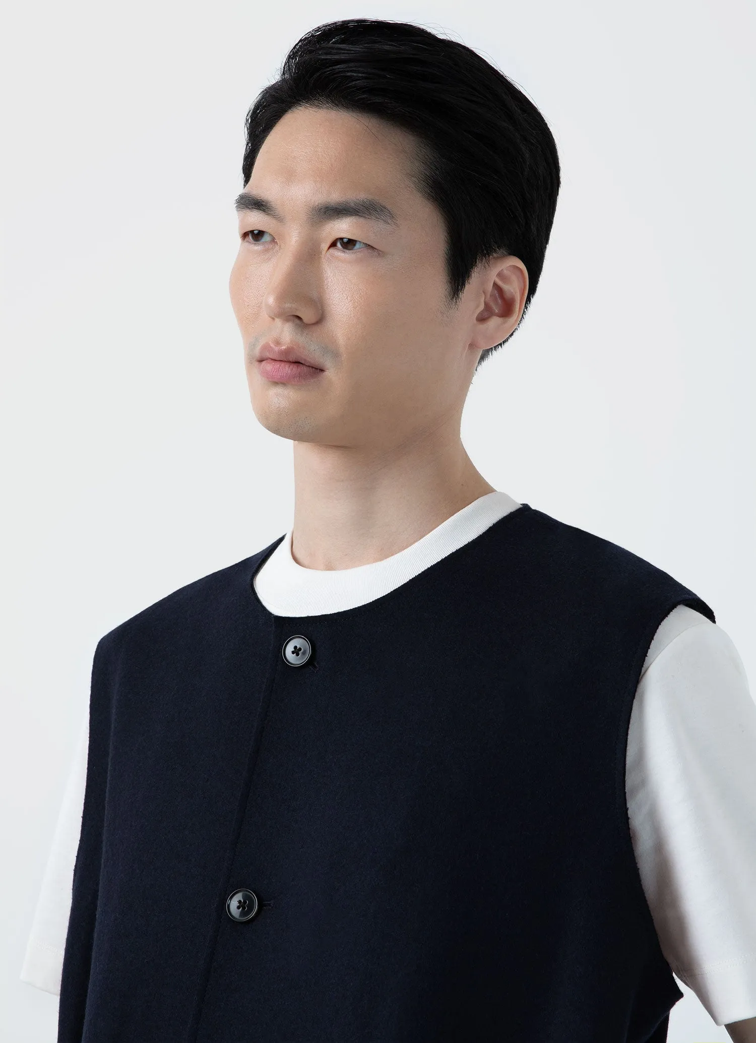 Men's Sunspel x Casely-Hayford Waistcoat in Navy sold by Sunspel product image thumbnail 5