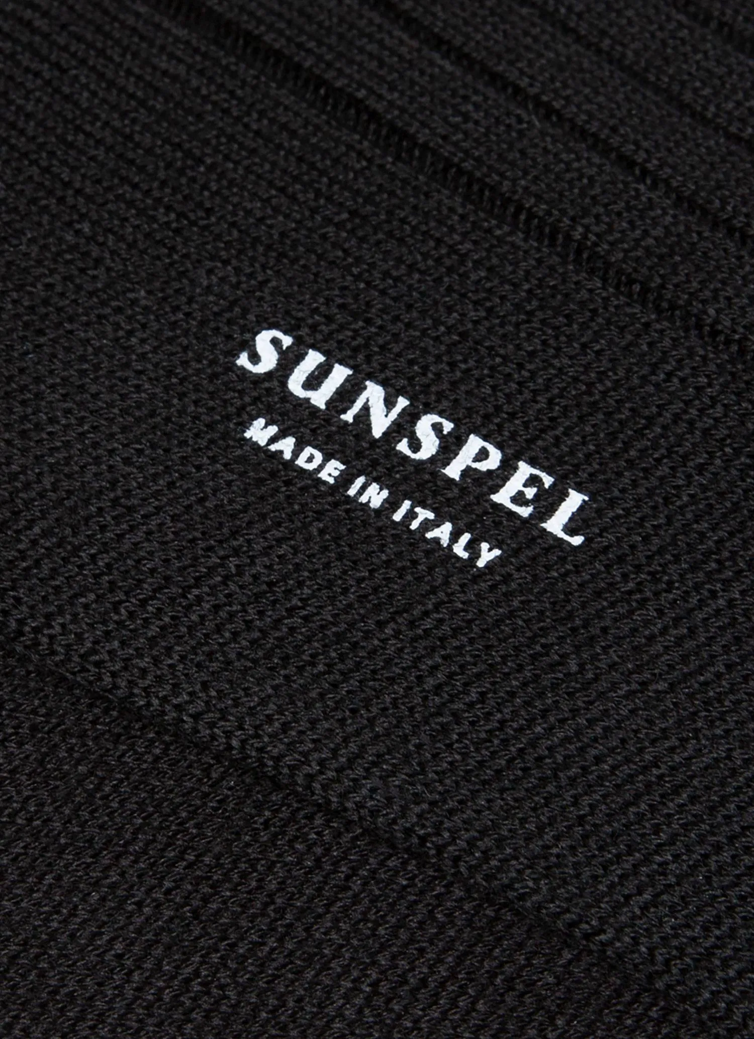 Men's Merino Wool Rib Socks in Black sold by Sunspel product image thumbnail 2