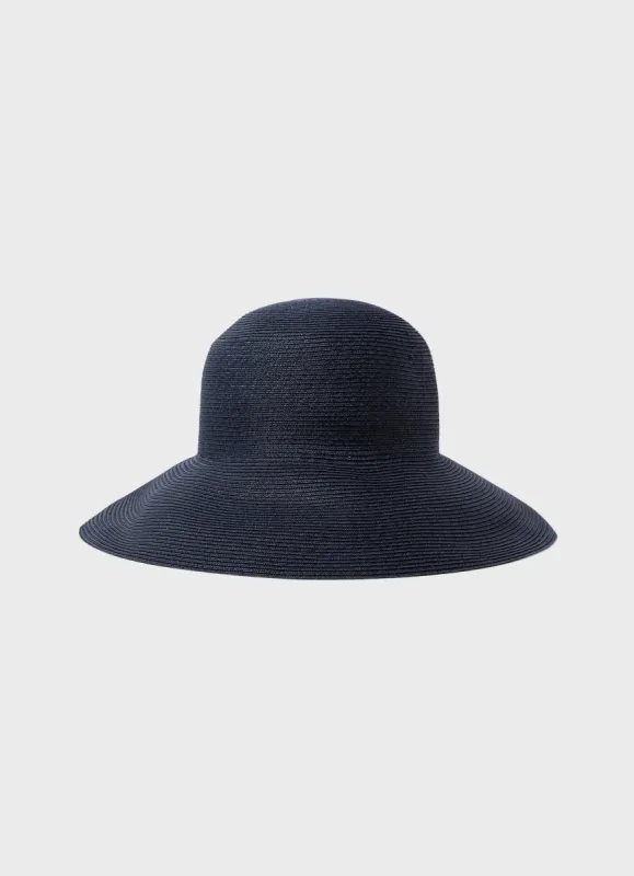 Women's Kijima Takayuki and Sunspel Paper Hat in Navy sold by Sunspel
