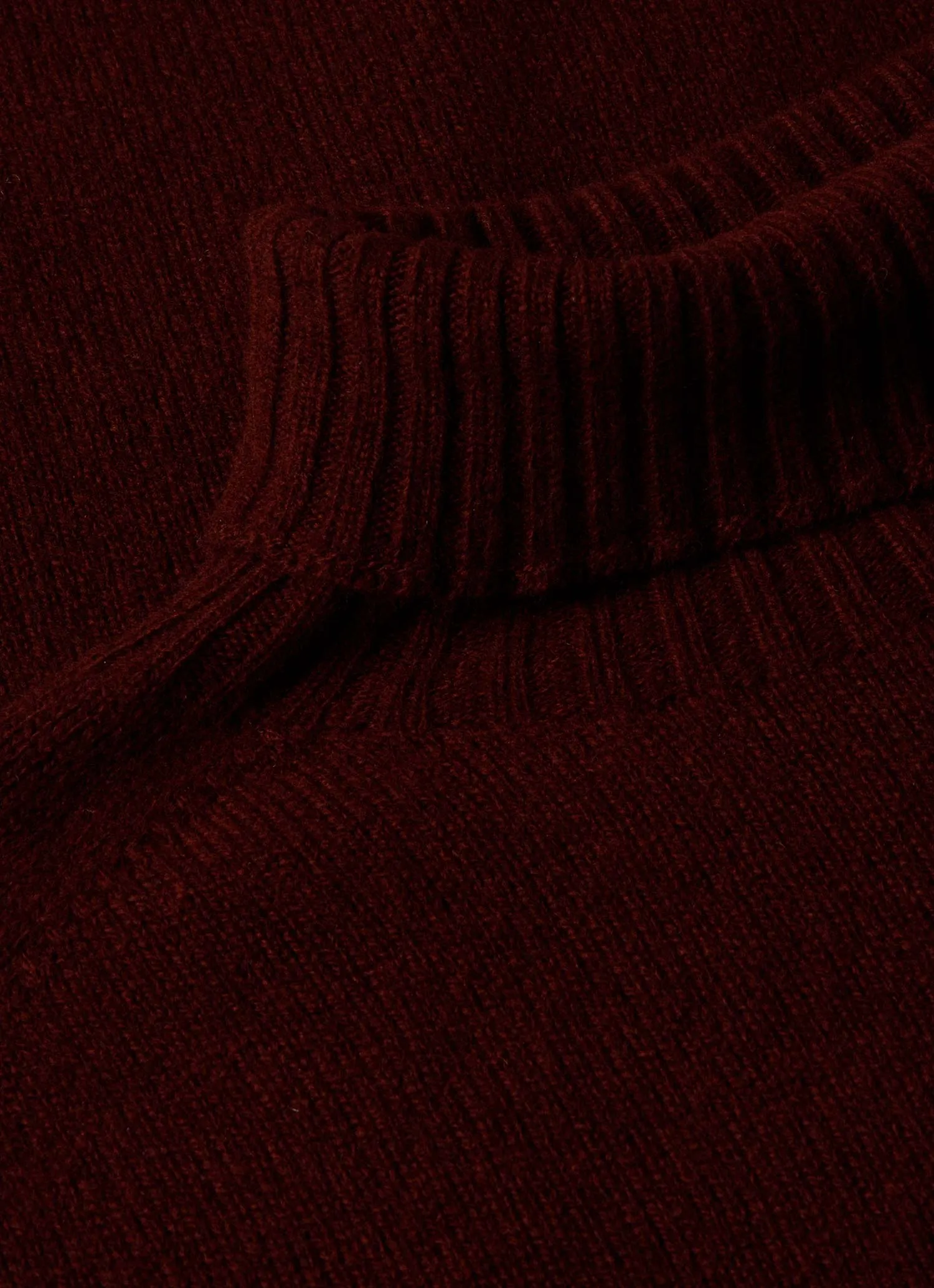 Men's Lambswool Roll Neck in Maroon sold by Sunspel product image thumbnail 4