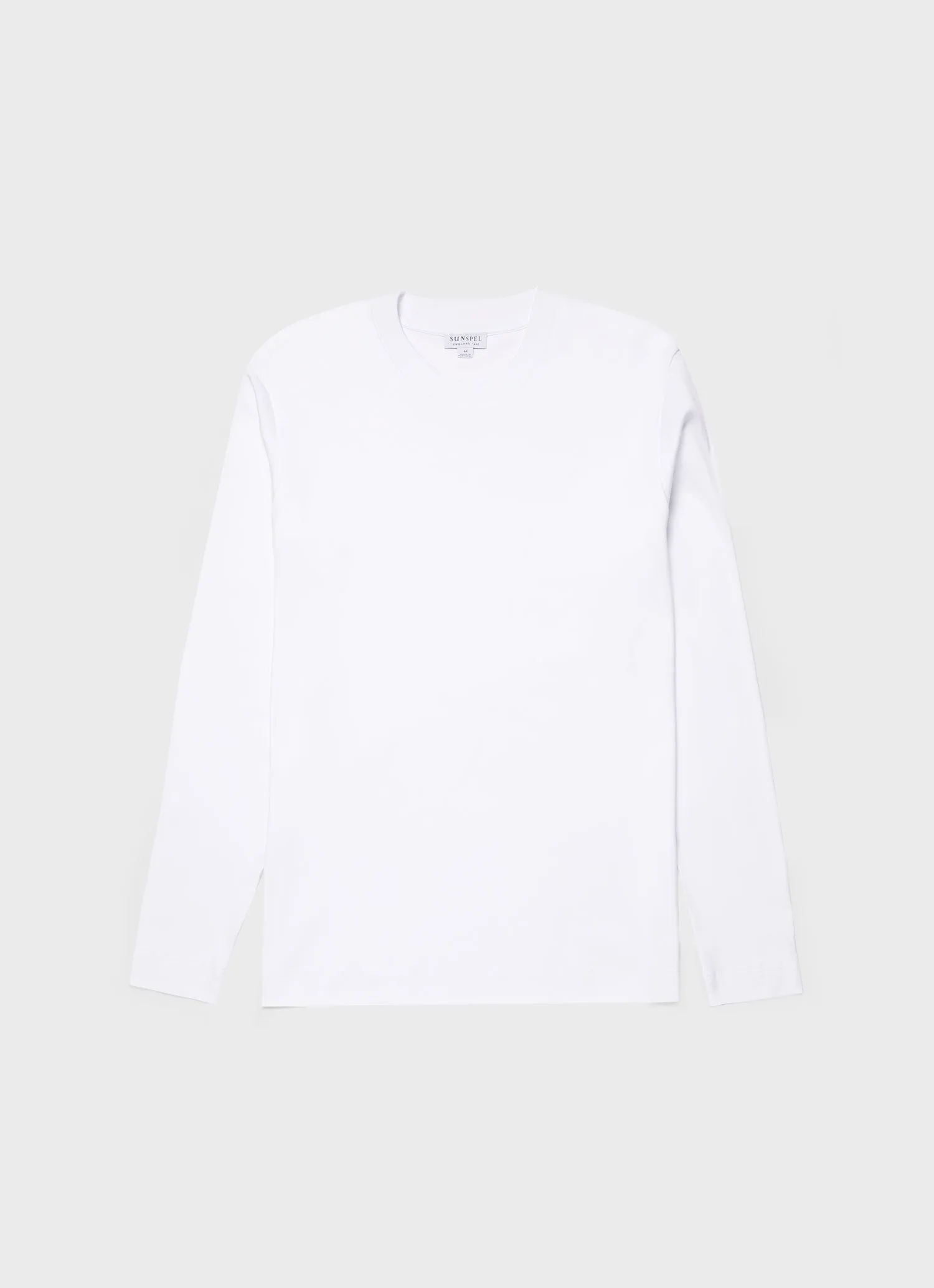 Men's Long Sleeve Heavyweight T-shirt in White sold by Sunspel