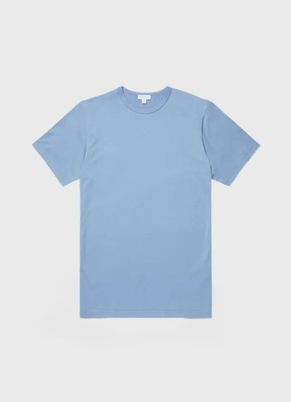 Men's Classic T-shirt in Cornflower sold by Sunspel