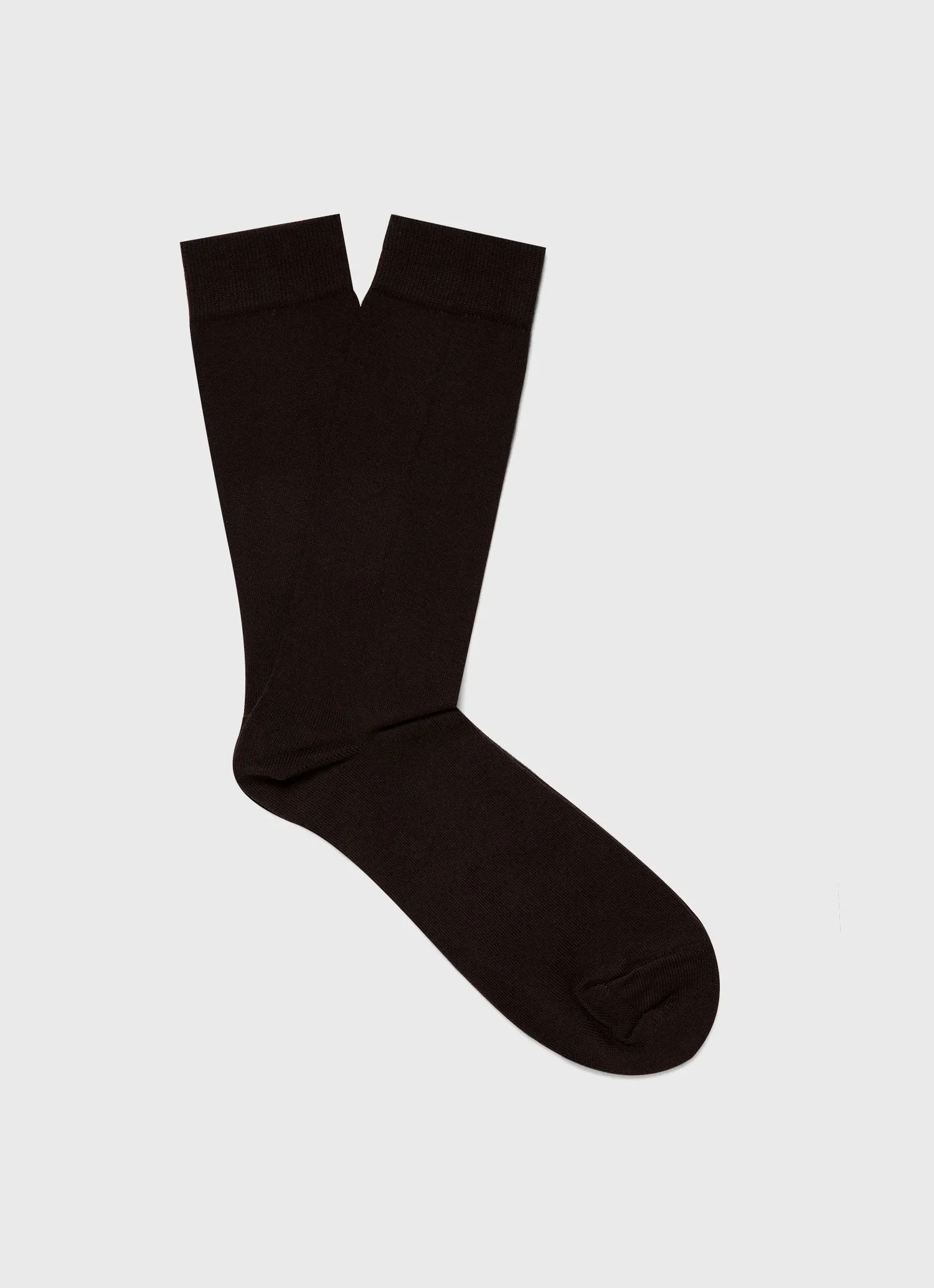 Men's Cotton Socks in Coffee sold by Sunspel