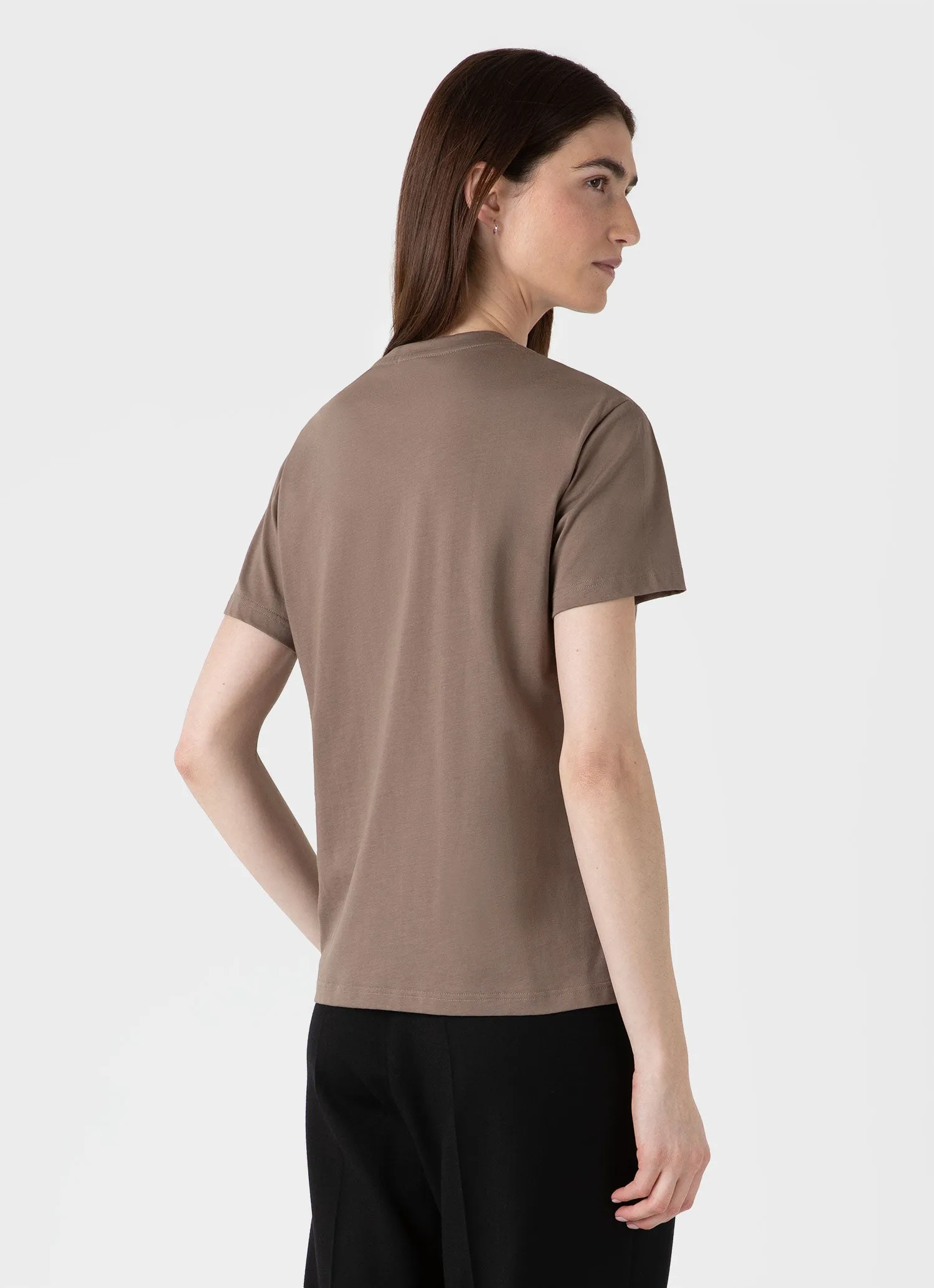 Women's Boy Fit T-shirt in Cedar sold by Sunspel product image thumbnail 3
