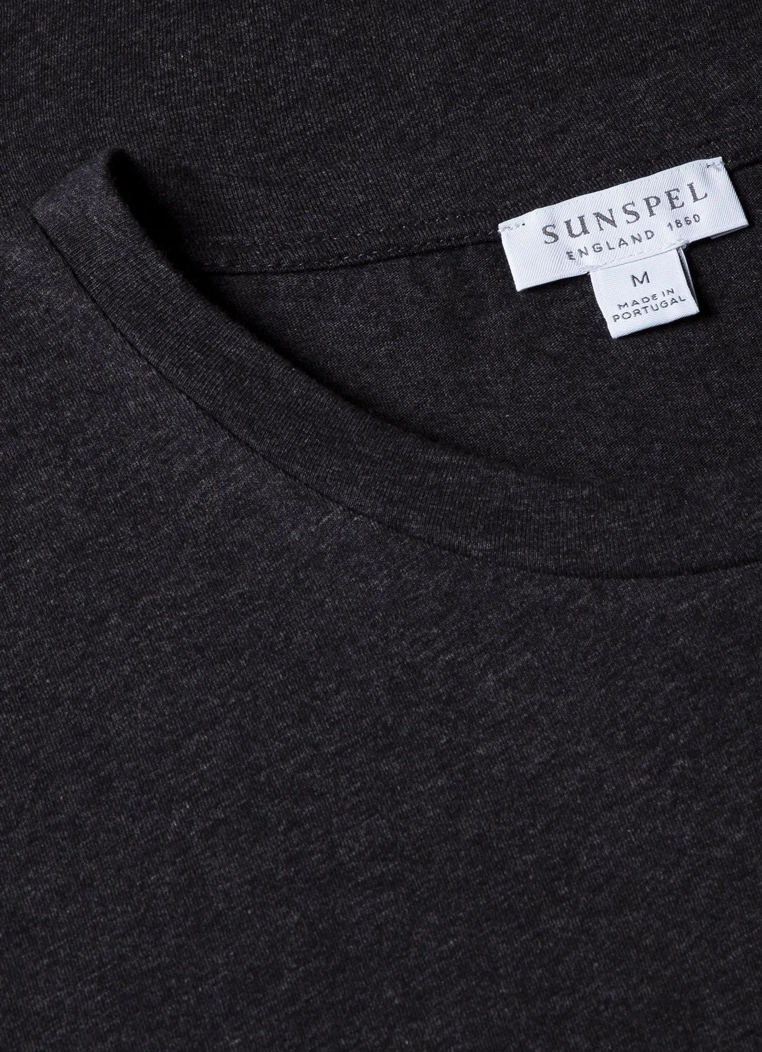 Men's Riviera T-shirt in Charcoal Melange sold by Sunspel product image thumbnail 4