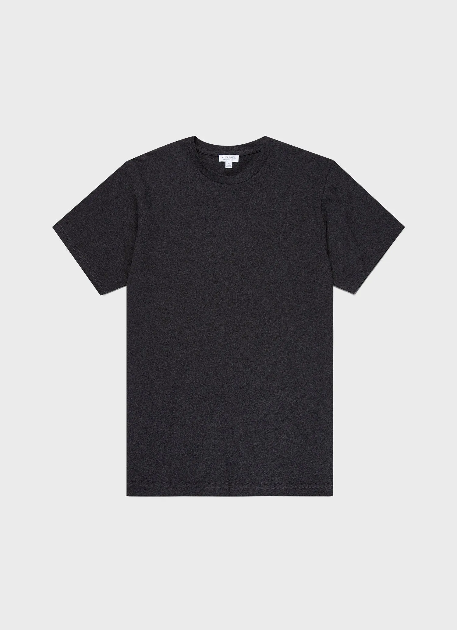 Men's Riviera T-shirt in Charcoal Melange sold by Sunspel