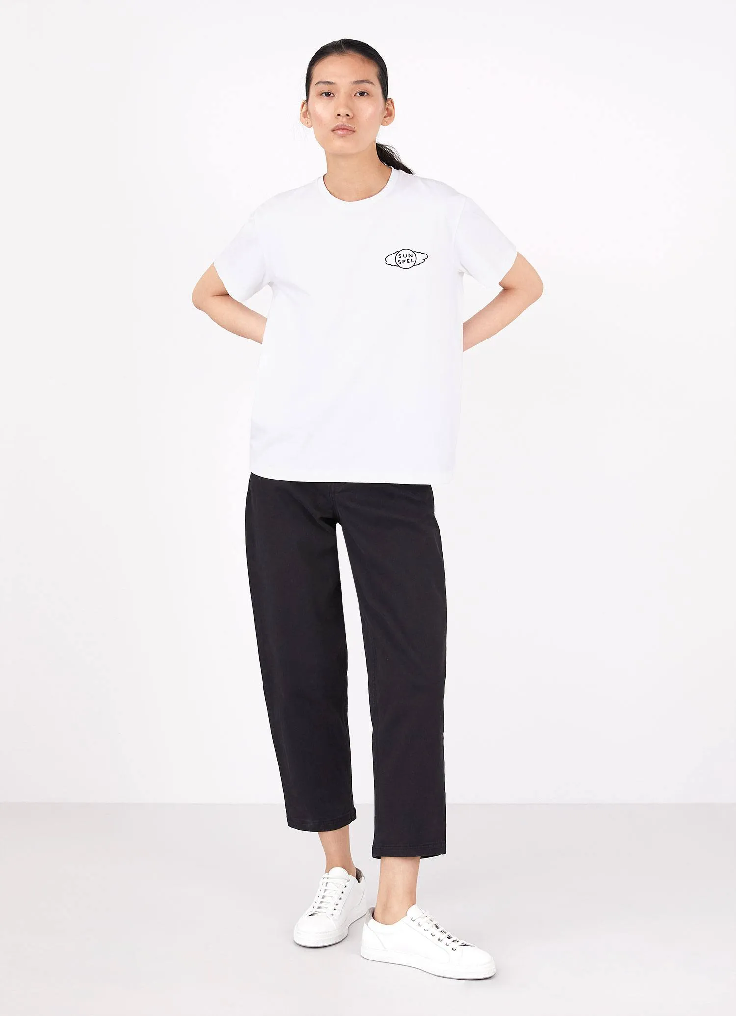 Women's David Shrigley Boy Fit T-shirt in White sold by Sunspel product image thumbnail 3