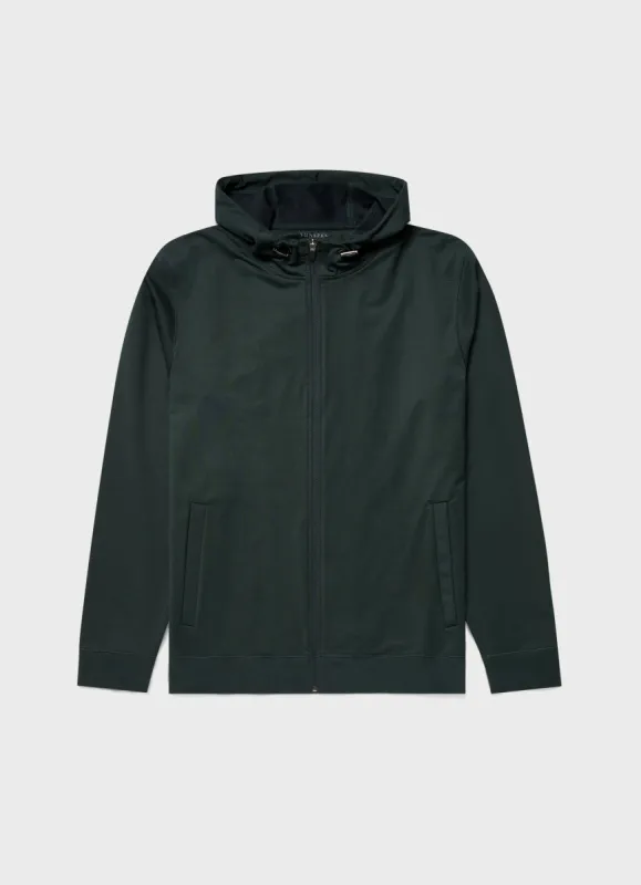 Men's DriRelease Active Hoody in Seaweed made by Sunspel