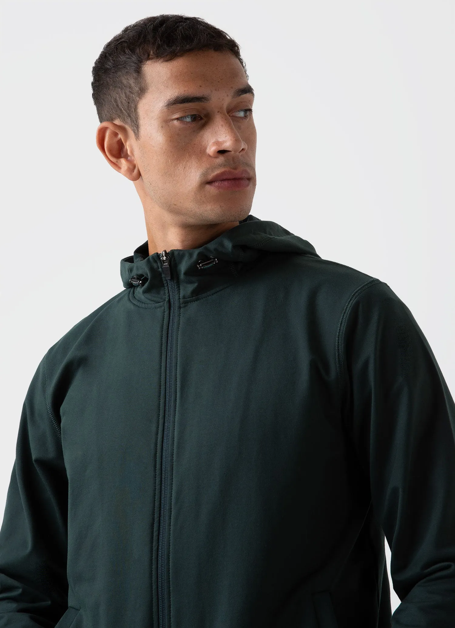 Men's DriRelease Active Hoody in Seaweed sold by Sunspel product image thumbnail 5