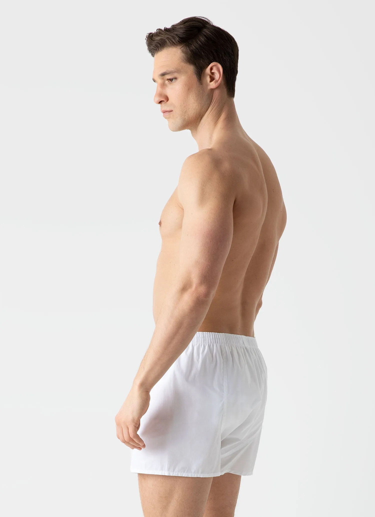 Men's Classic Boxer Shorts in White sold by Sunspel product image thumbnail 3