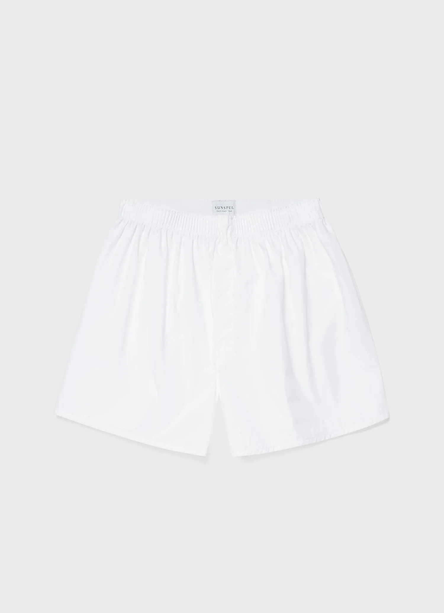 Men's Classic Boxer Shorts in White sold by Sunspel