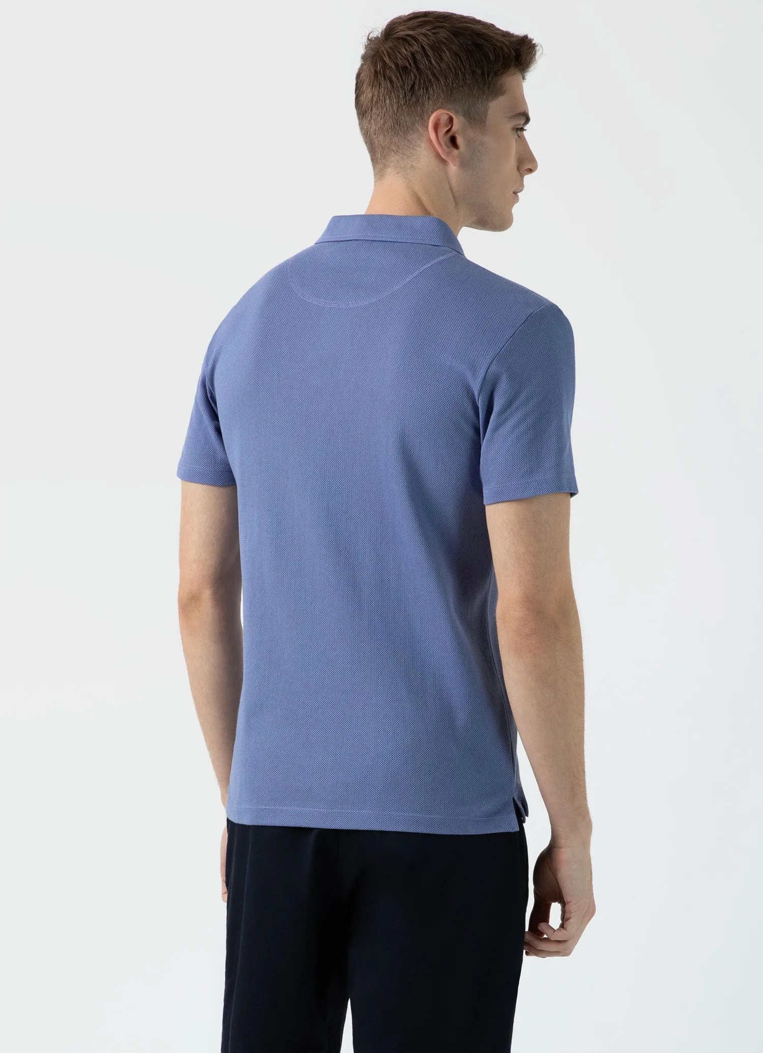 Men's Riviera Polo Shirt in Grape sold by Sunspel product image thumbnail 5