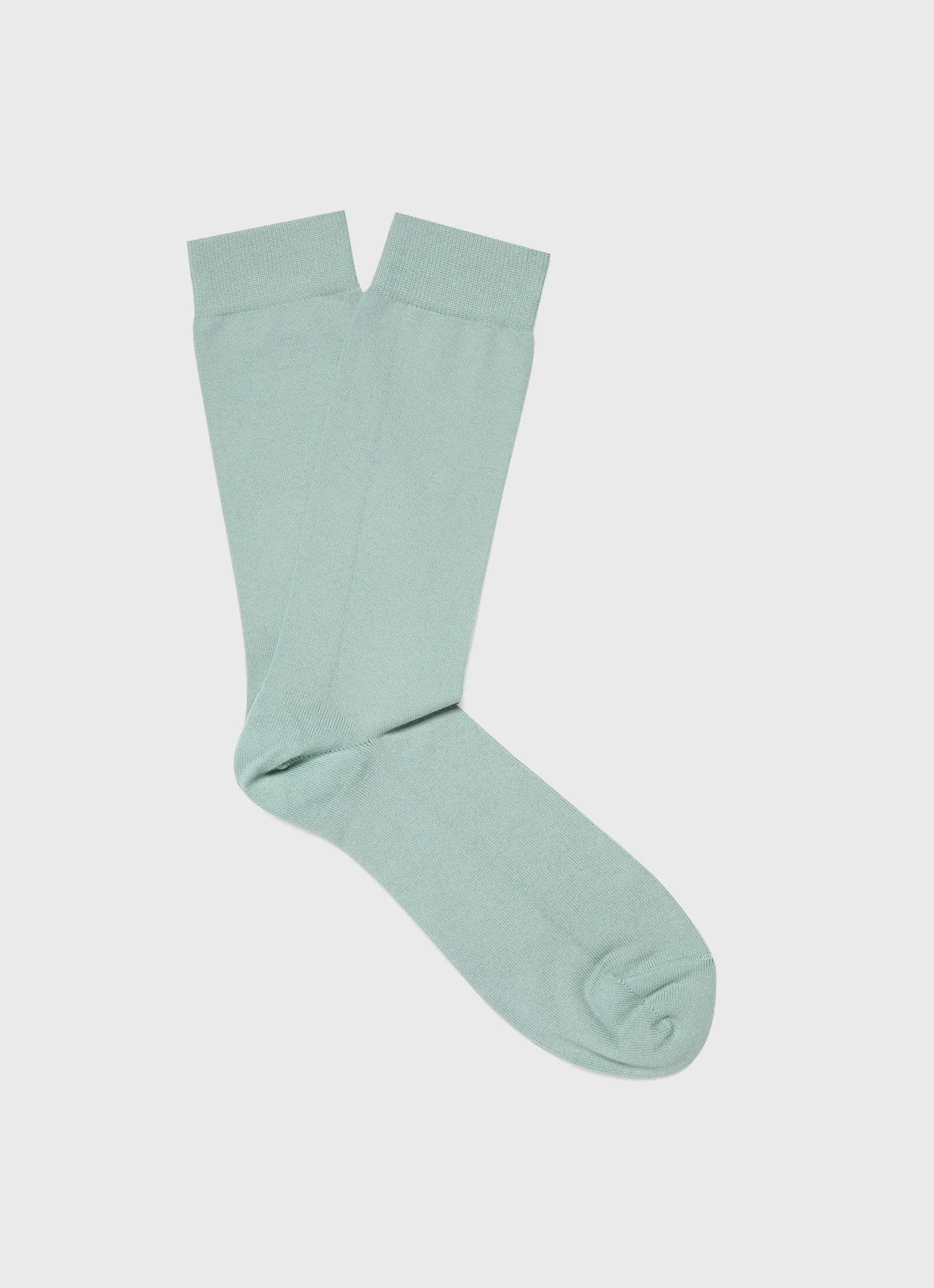 Men's Cotton Socks in Blue Sage sold by Sunspel