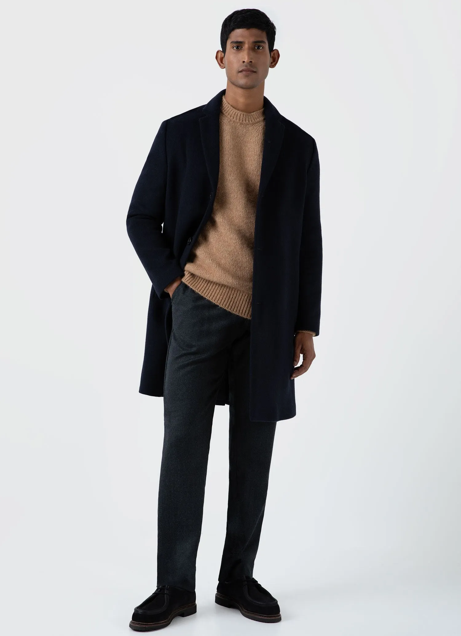 Men's Alpaca Wool Jumper in Light Camel sold by Sunspel product image thumbnail 3
