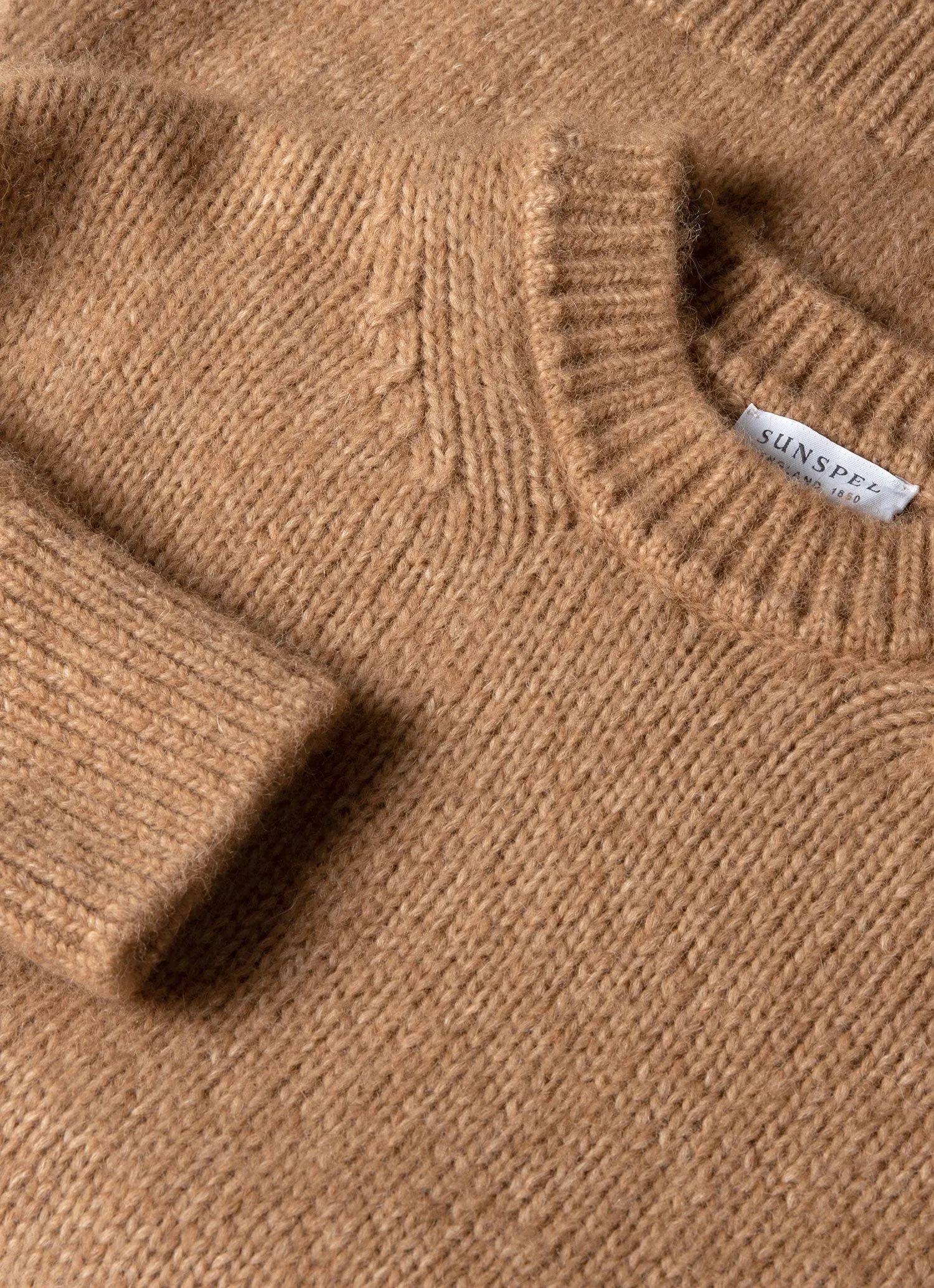 Men's Alpaca Wool Jumper in Light Camel sold by Sunspel product image thumbnail 4