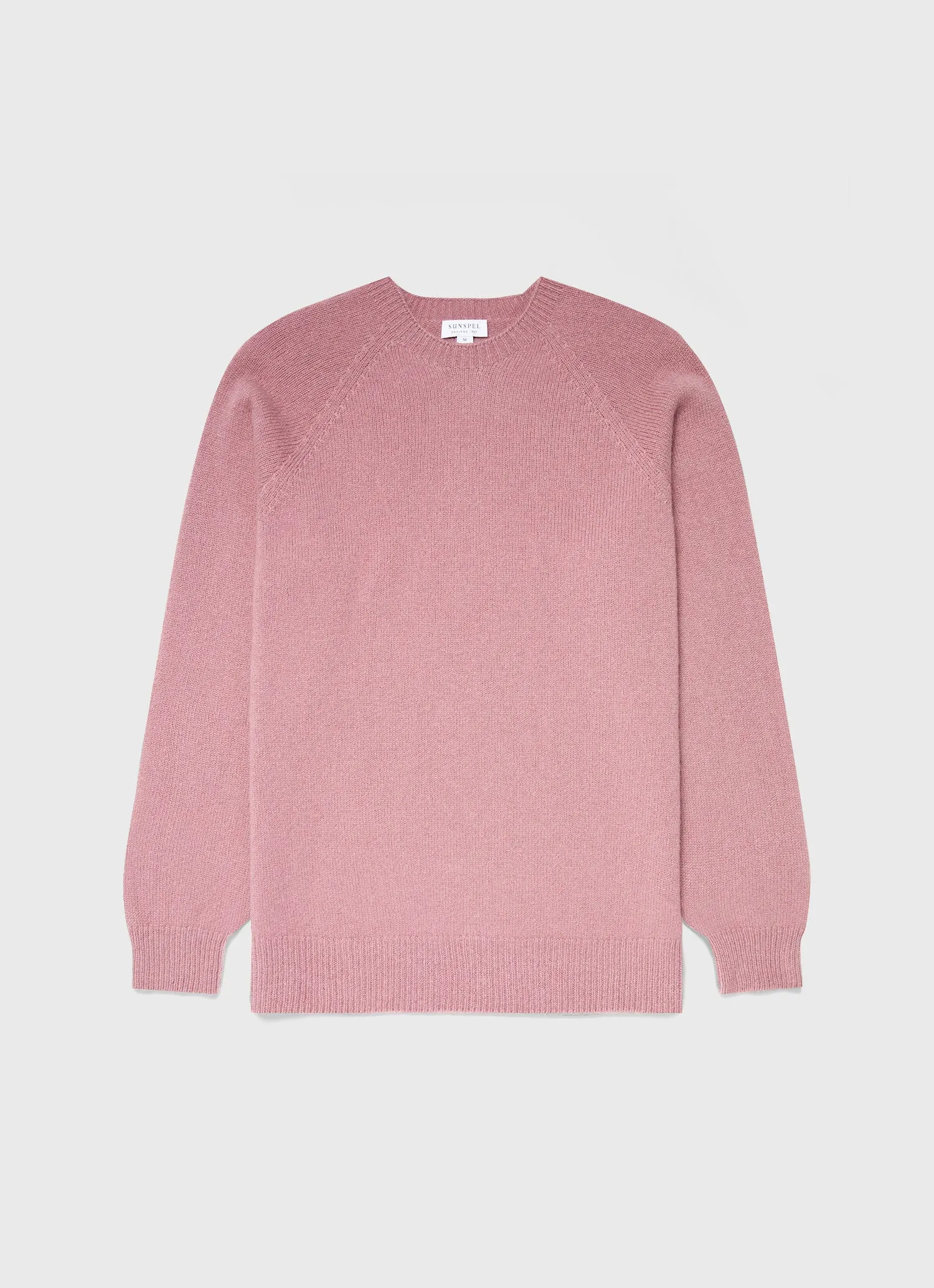Men's Lambswool Crew Neck Jumper in Vintage Pink sold by Sunspel