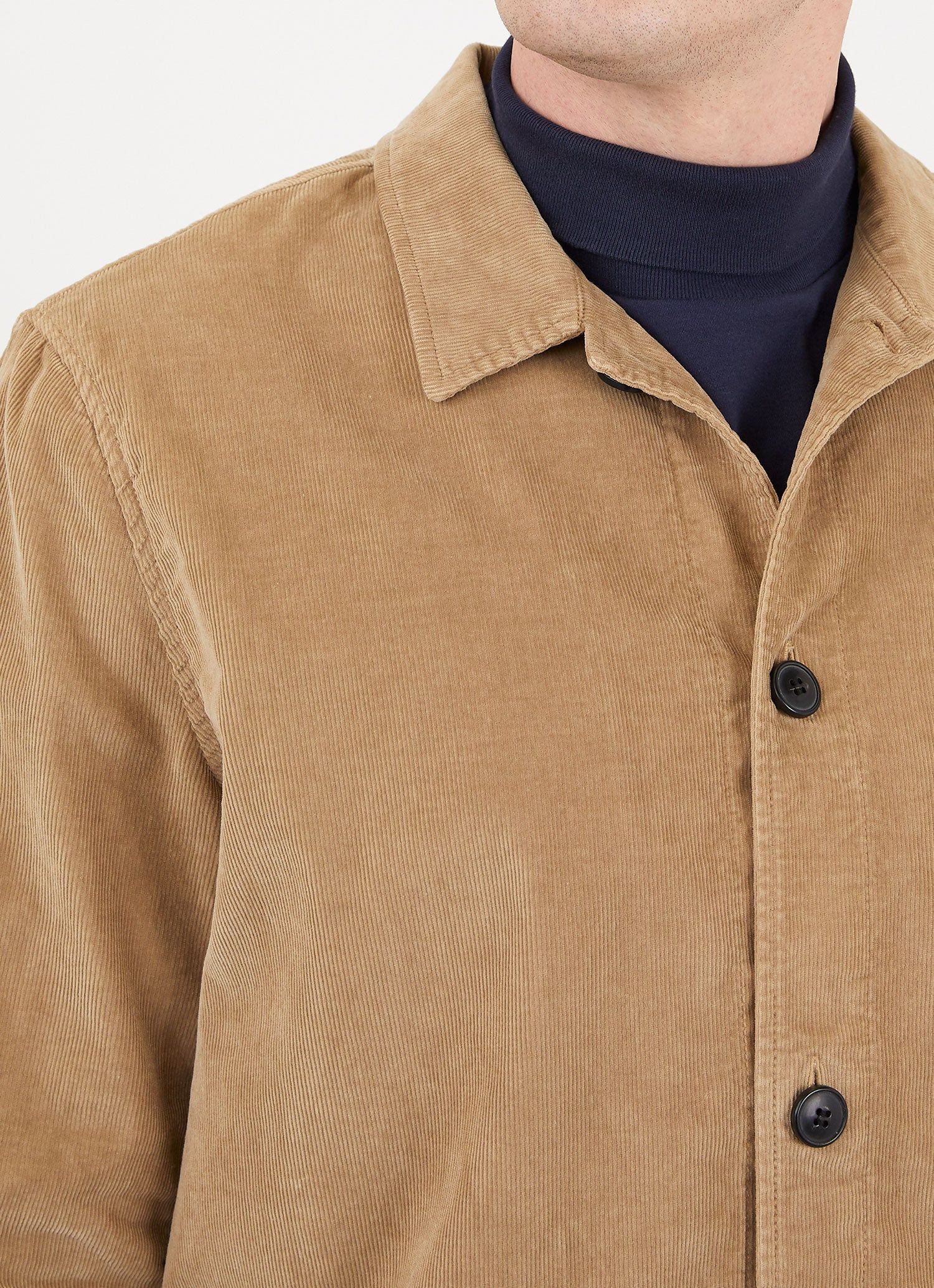 Men's Corduroy Twin Pocket Jacket in Stone sold by Sunspel product image thumbnail 5