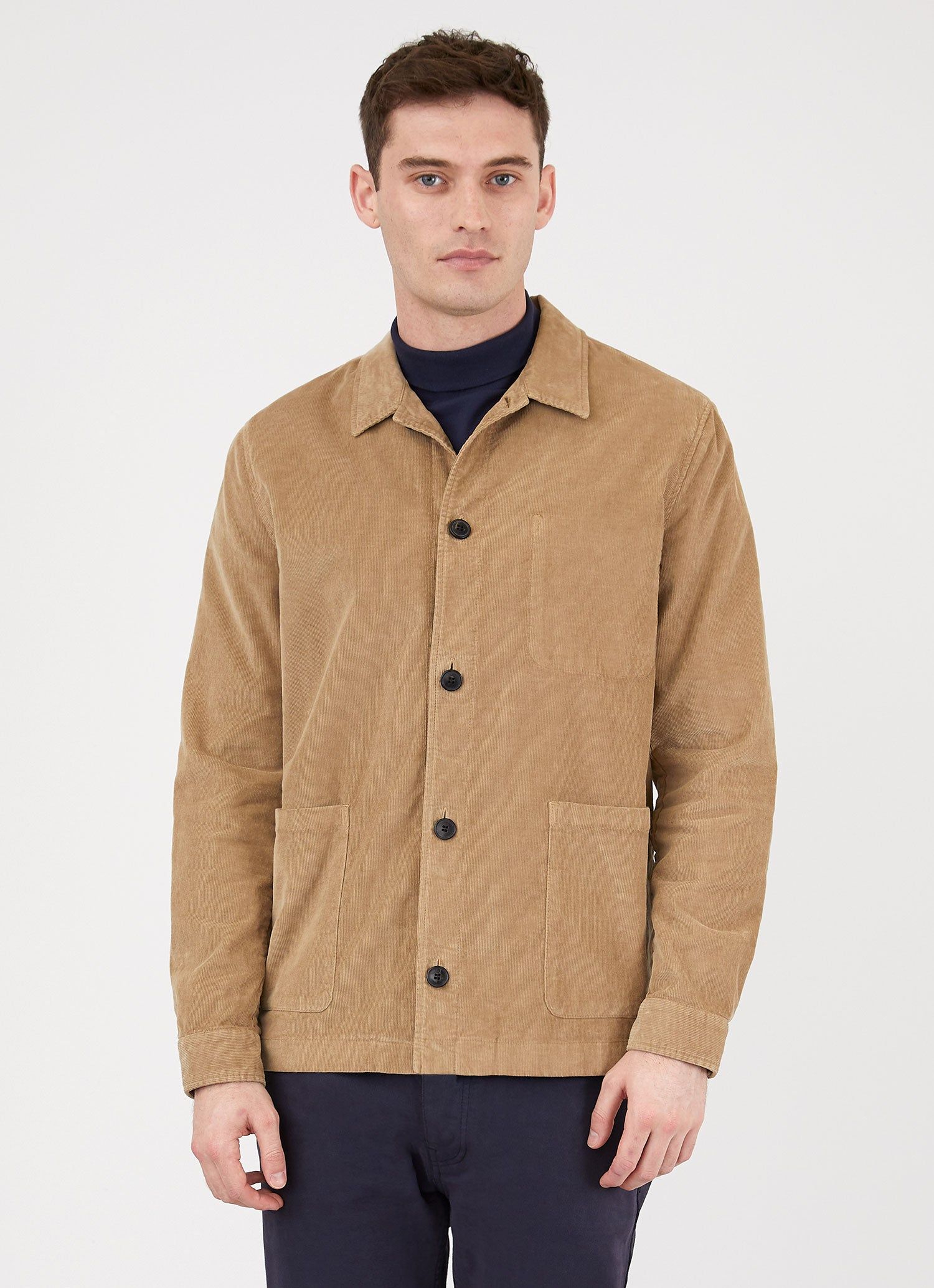 Men's Corduroy Twin Pocket Jacket in Stone sold by Sunspel product image thumbnail 2