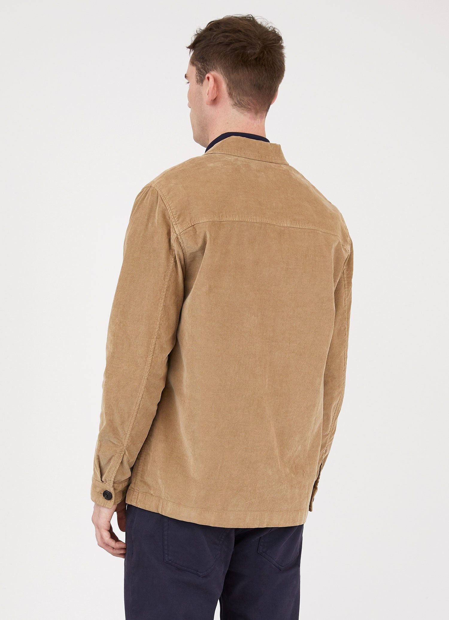 Men's Corduroy Twin Pocket Jacket in Stone sold by Sunspel product image thumbnail 4