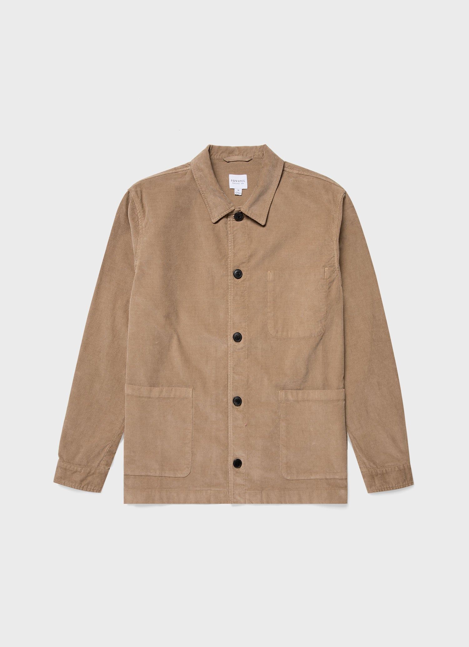 Men's Corduroy Twin Pocket Jacket in Stone sold by Sunspel