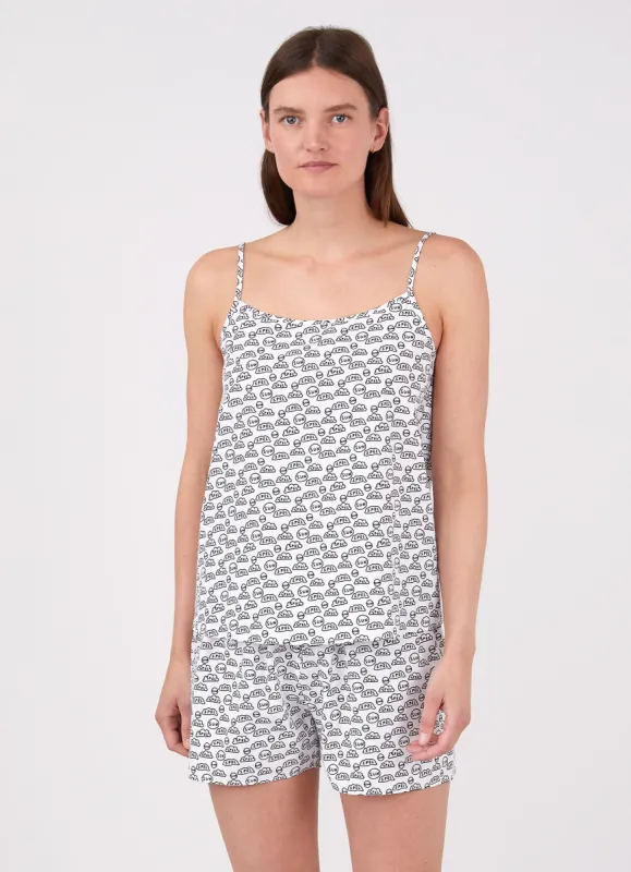 Women's David Shrigley Cami in White sold by Sunspel