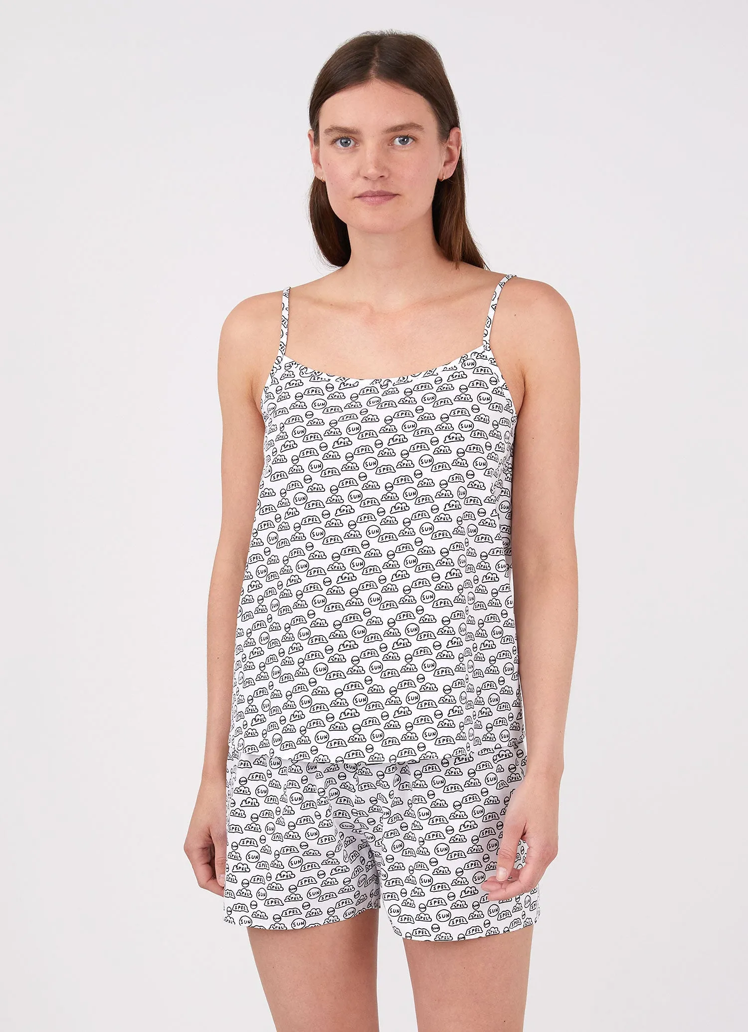 Women's David Shrigley Cami in White sold by Sunspel