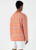 Men's Sunspel x Nigel Cabourn Long Sleeve T-shirt in Orange/Stone White sold by Sunspel