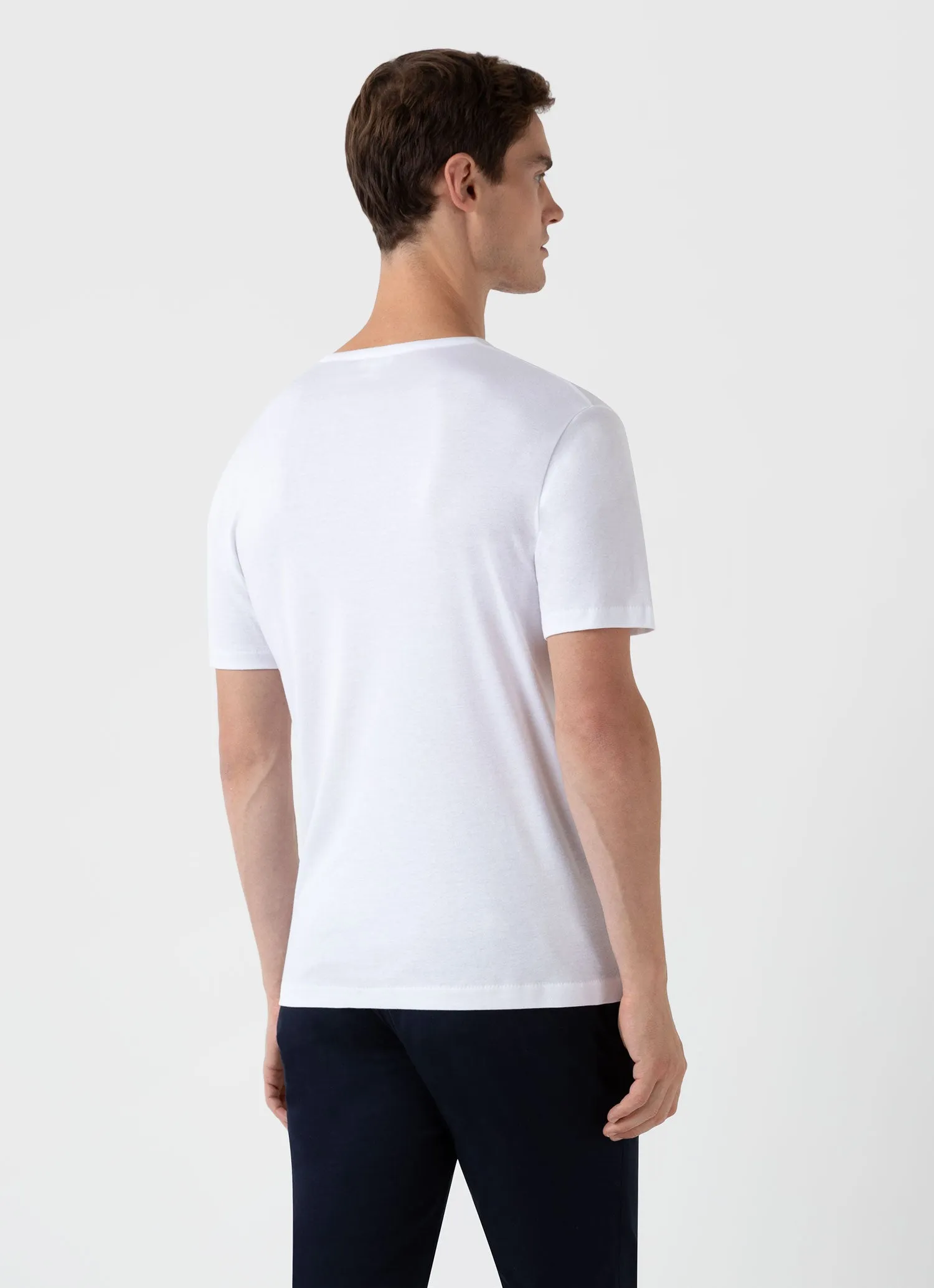 Men's Sea Island Cotton T-shirt in White sold by Sunspel product image thumbnail 5