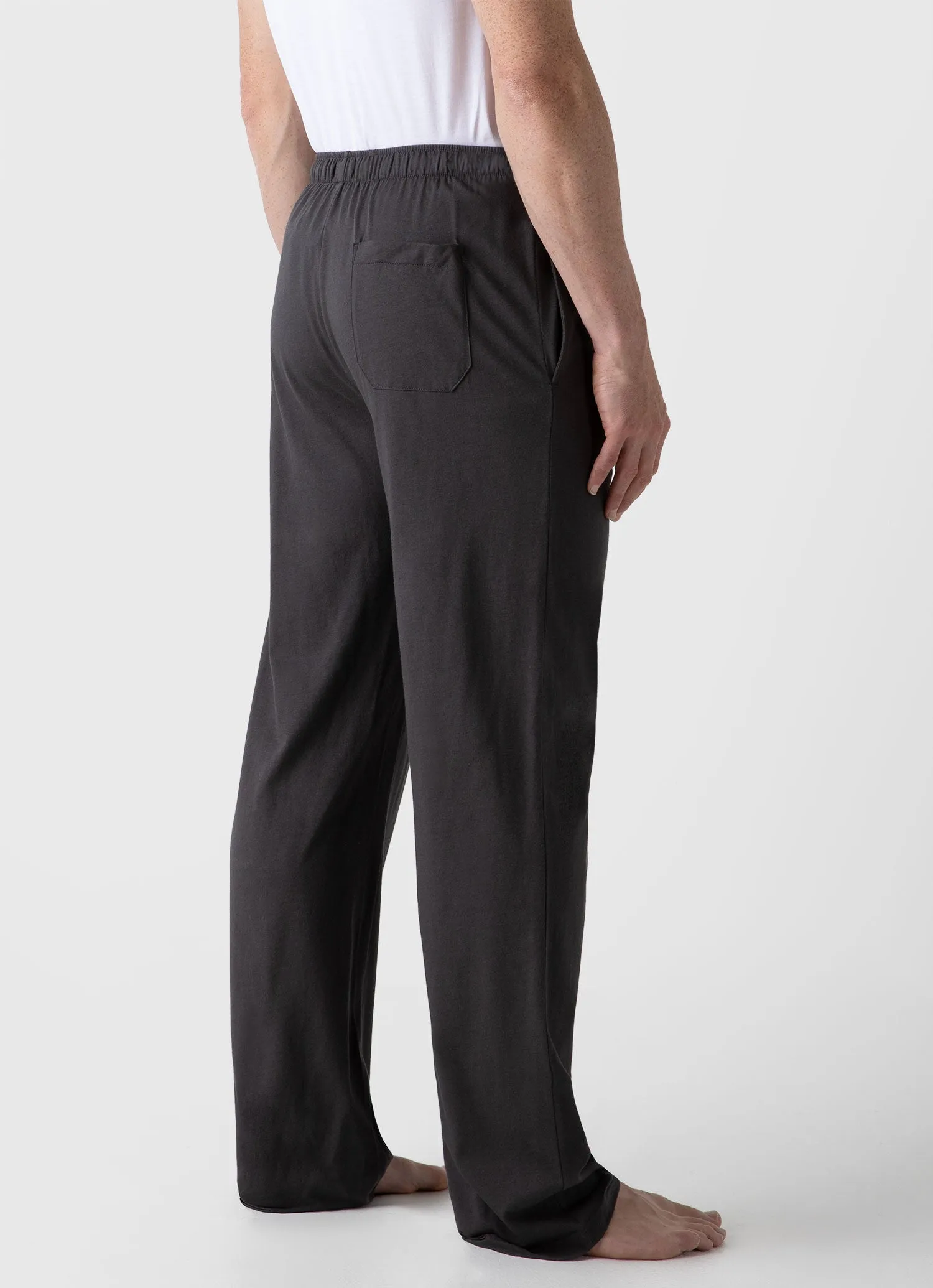 Men's Cotton Modal Lounge Pant in Charcoal sold by Sunspel product image thumbnail 5