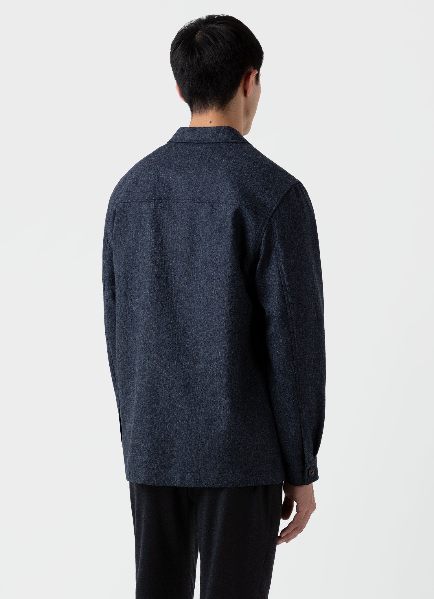 Men's Donegal Twin Pocket Jacket in Space Blue sold by Sunspel product image thumbnail 4