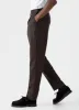 Men's Pleated Wool Flannel Trouser in Dark Brown Melange sold by Sunspel