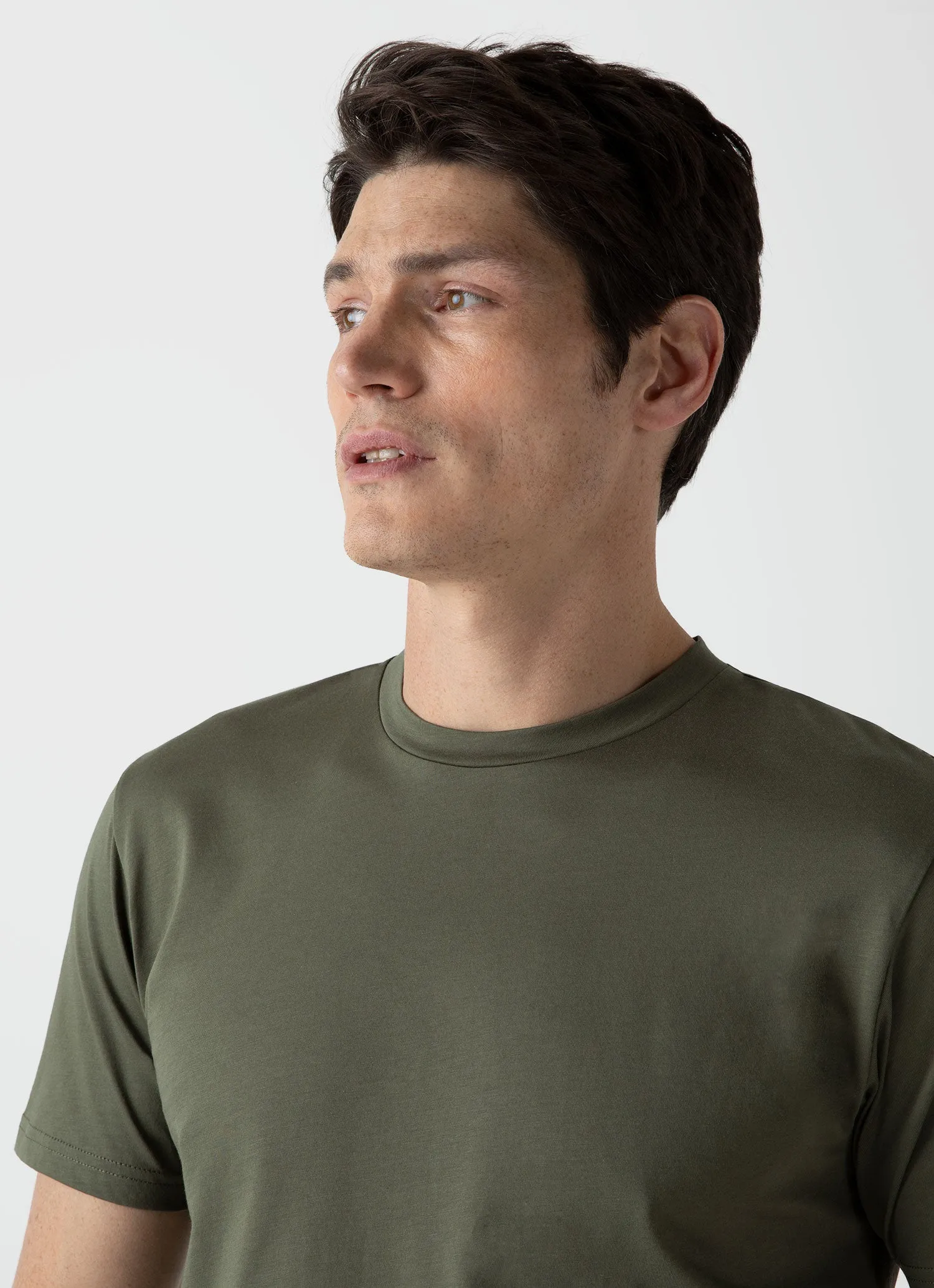 Men's Riviera T‑shirt in Hunter Green sold by Sunspel product image thumbnail 5