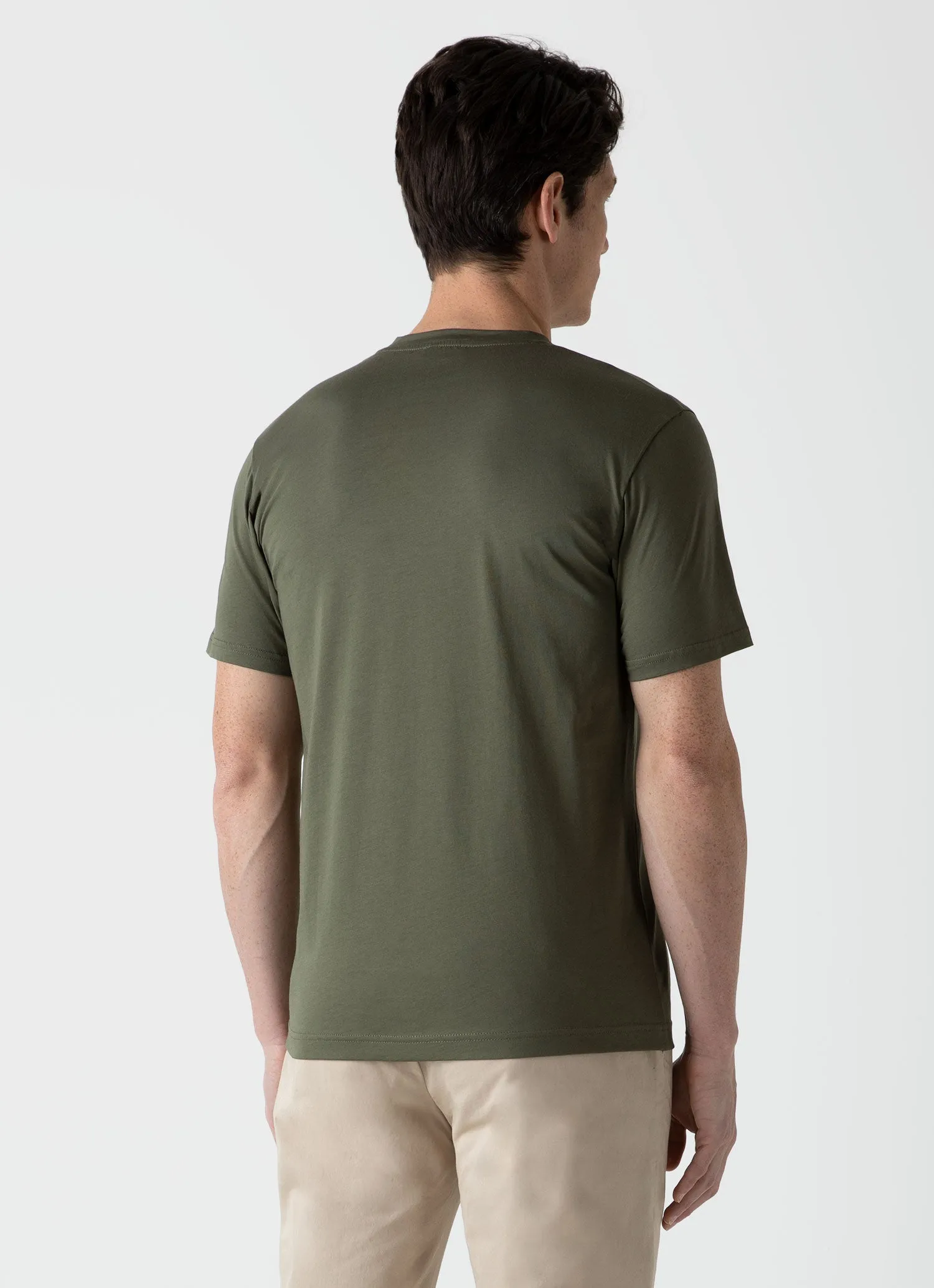 Men's Riviera T‑shirt in Hunter Green sold by Sunspel product image thumbnail 4